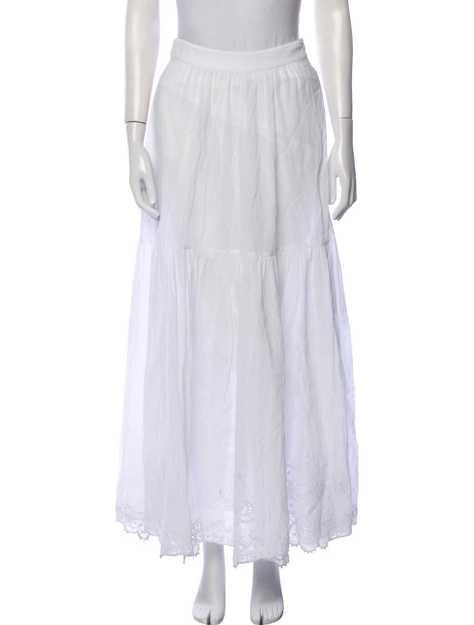 Vanessa Bruno Embroidered Accent Midi Length Skirt w/ Tags