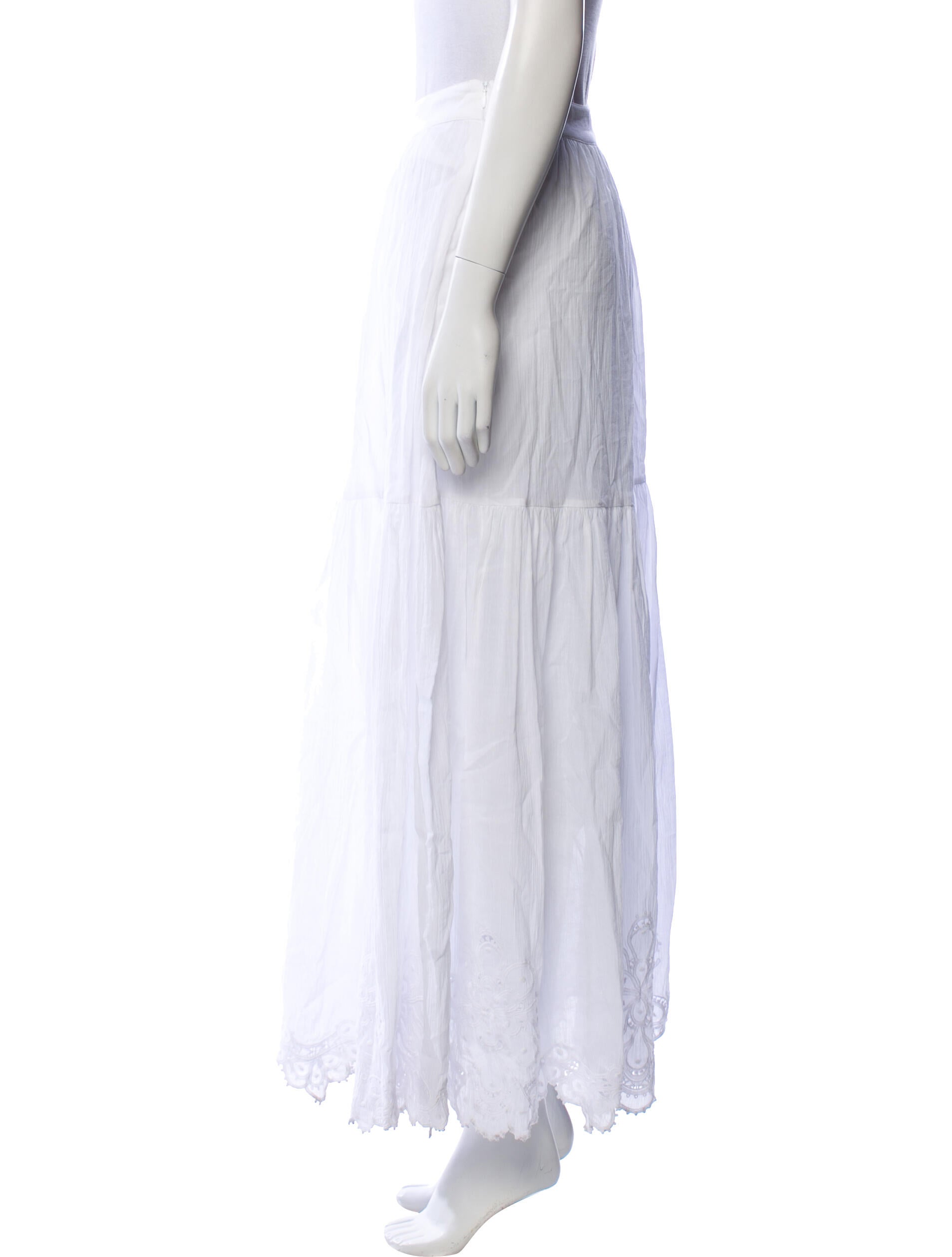 Vanessa Bruno Embroidered Accent Midi Length Skirt w/ Tags