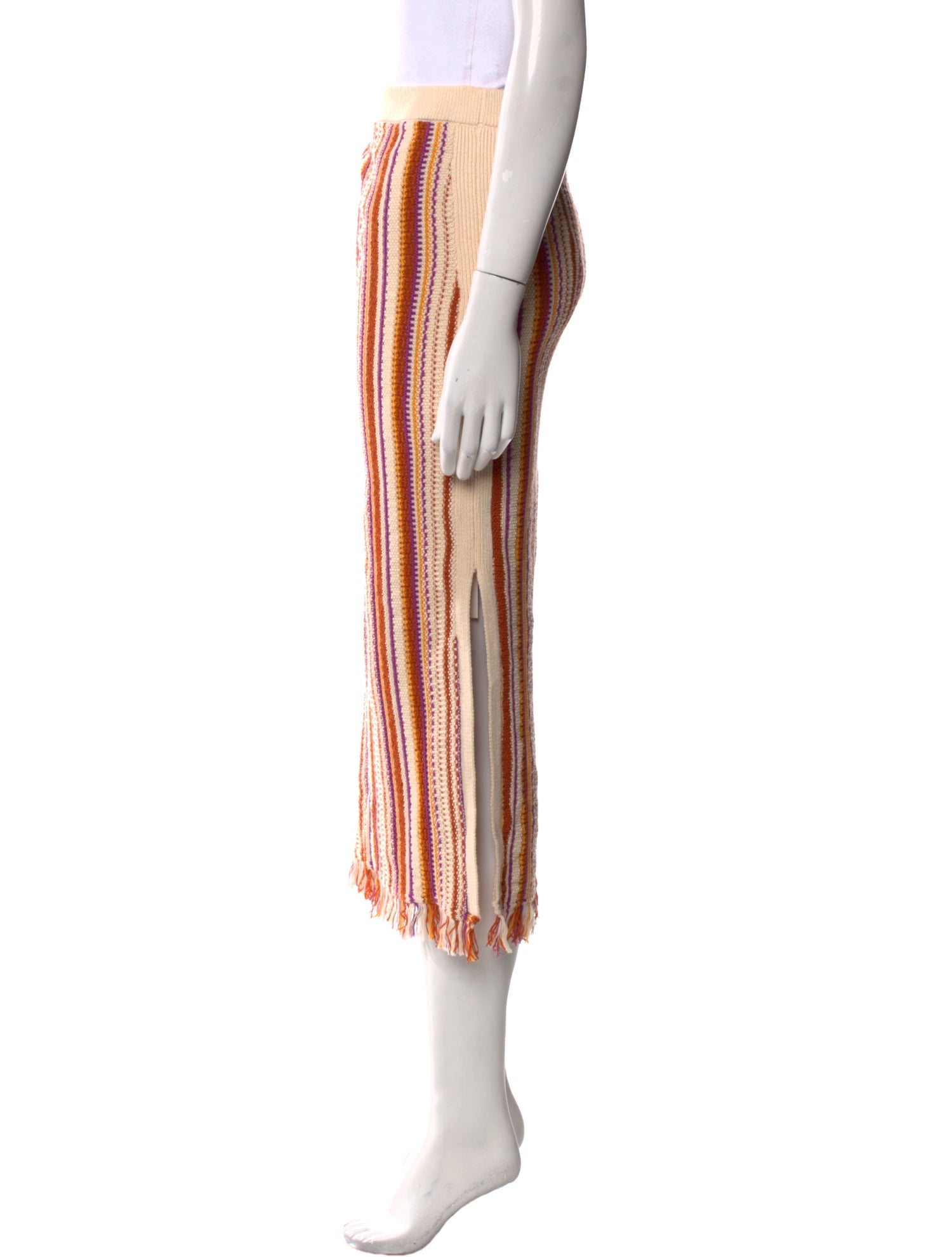 Vanessa Bruno Striped Midi Length Skirt