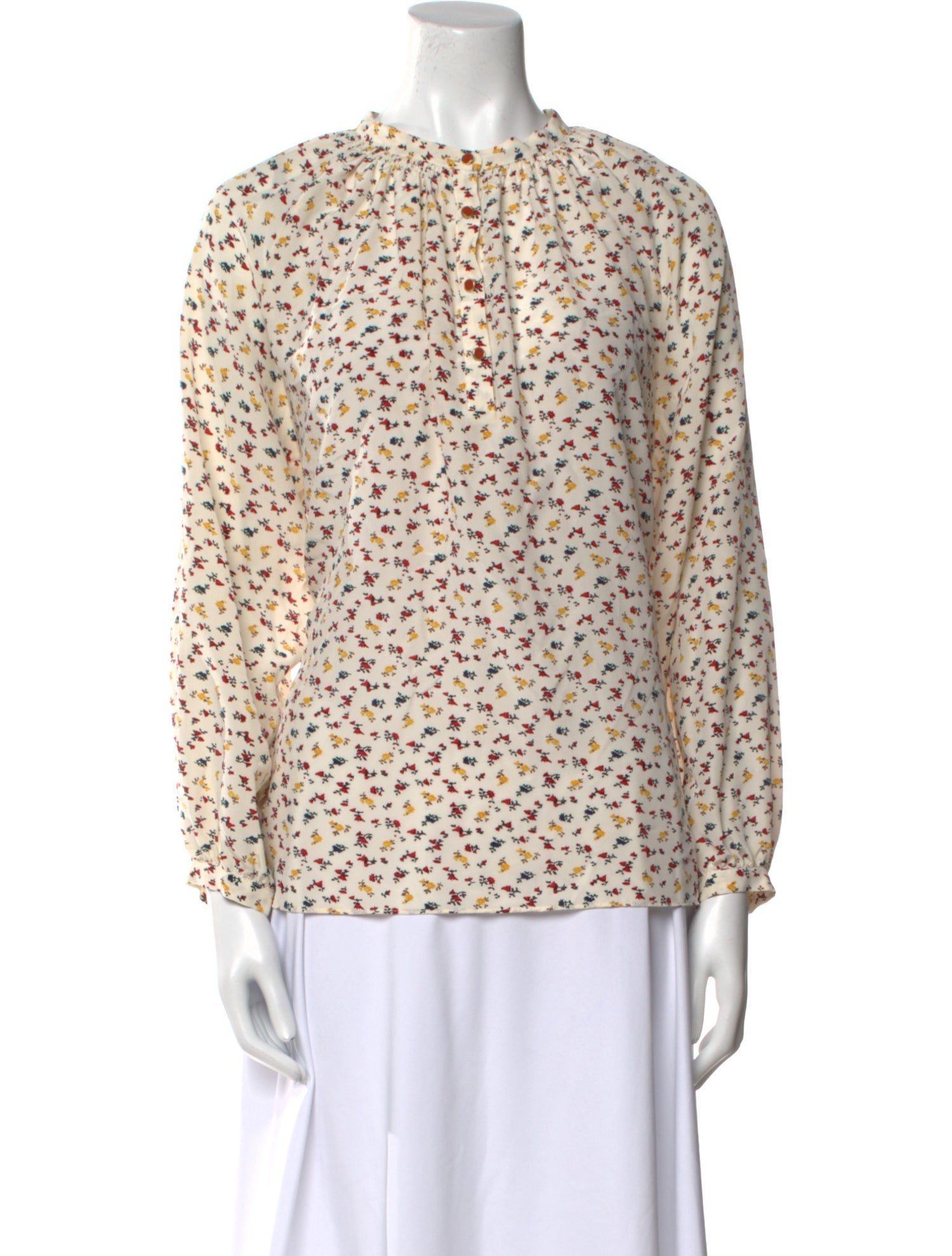 Vanessa Bruno Silk Floral Print Blouse