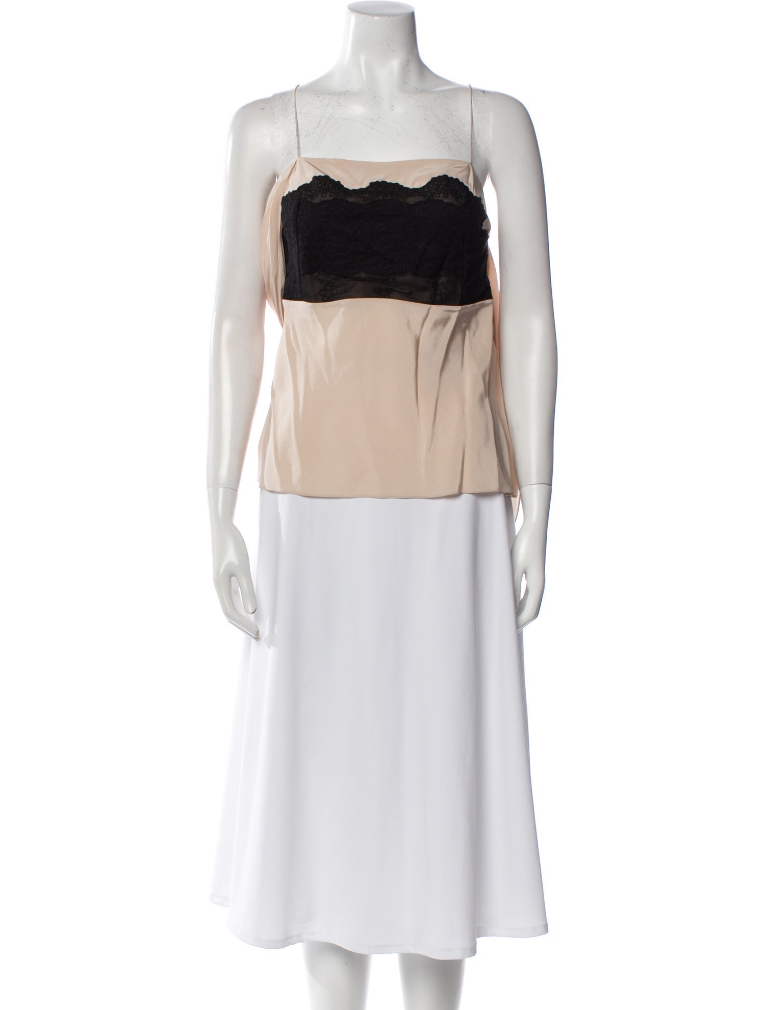 Vanessa Bruno Silk Square Neckline Crop Top