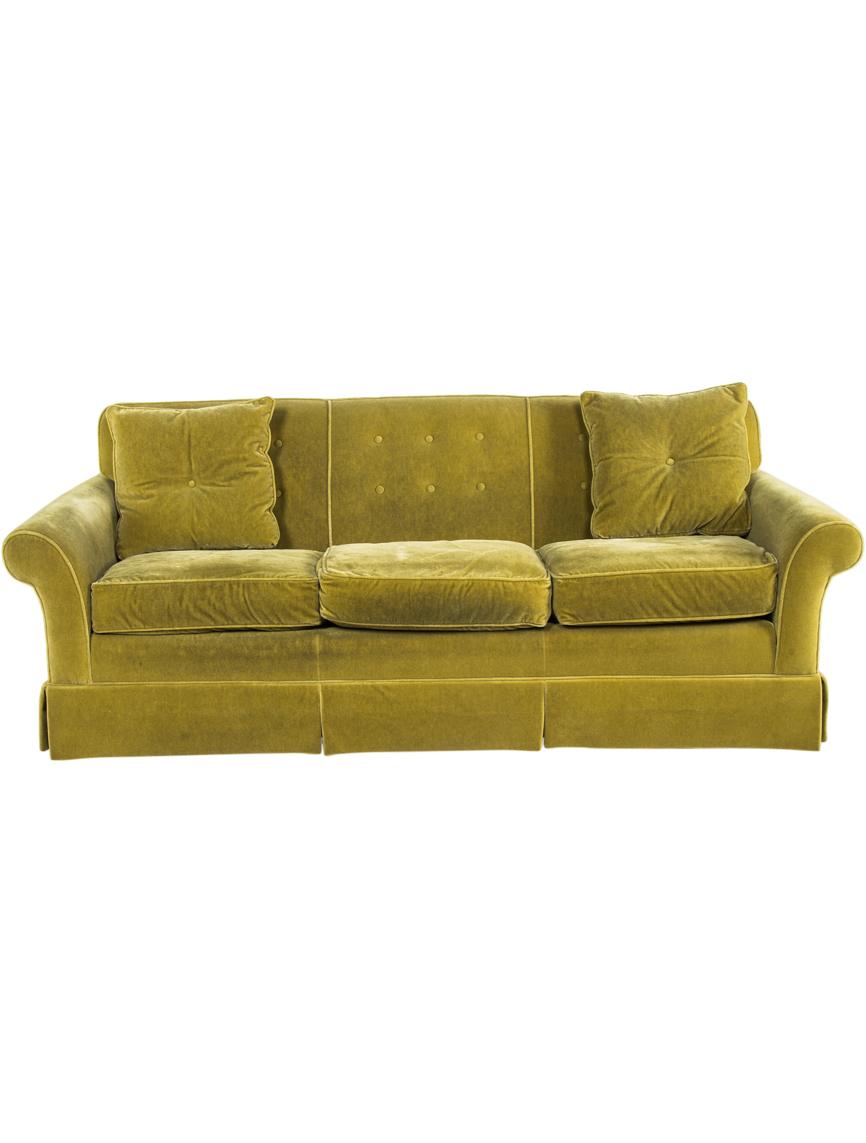 Vanguard Furniture Tufted Mohair Sofa Green Seating, Furniture