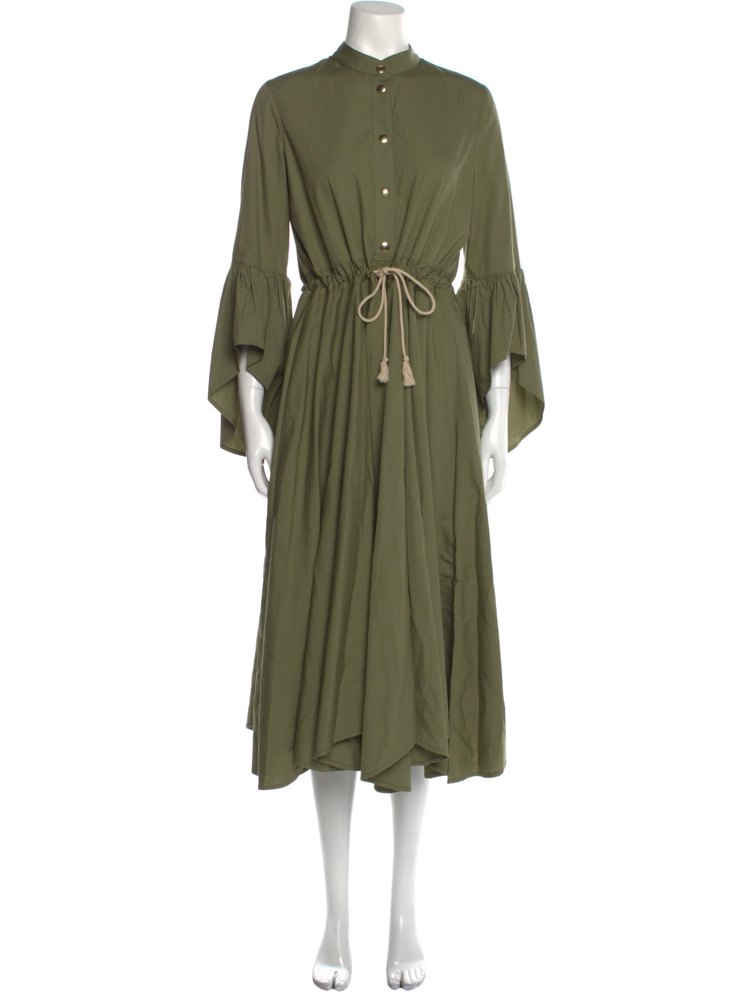 Victoria/Tomas Mock Neck Midi Length Dress