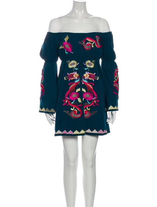 Vava Printed Mini Dress Blue