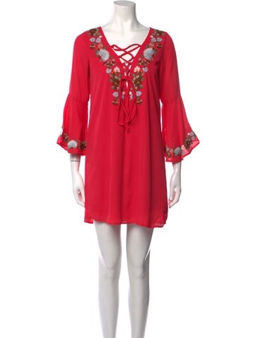 Vava Dresses Tie Neck Mini Dress XS