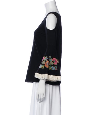 Vava Floral Print Scoop Neck Blouse