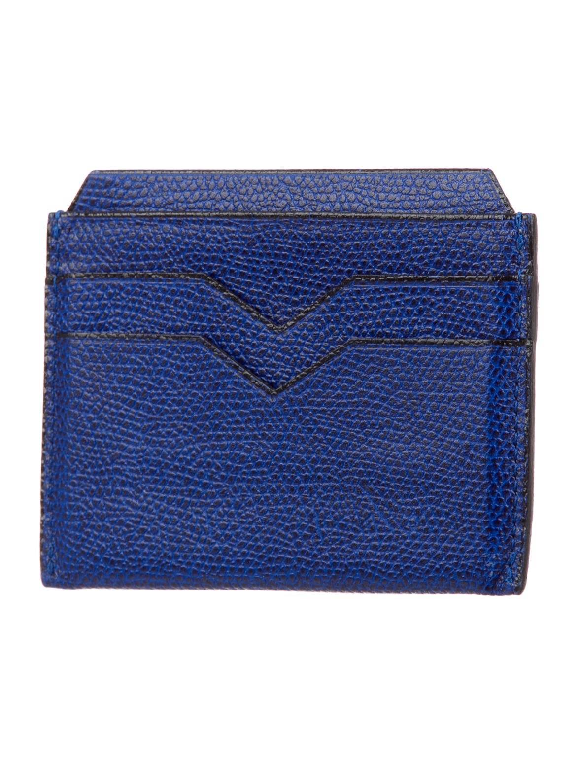 Valextra Embossed Leather Card Case