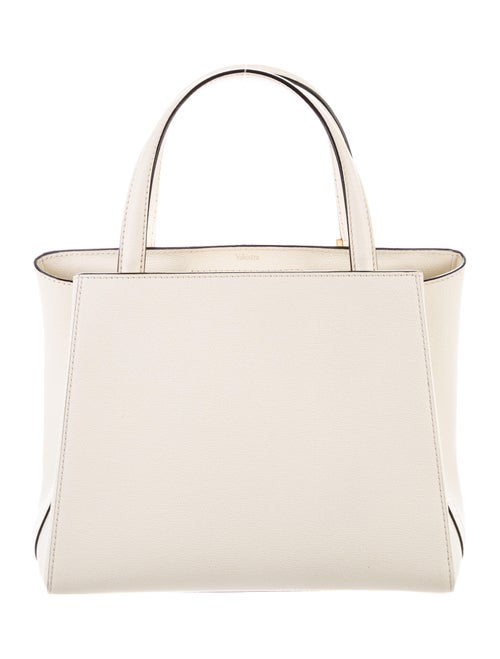 Valextra Leather Satchel Bag White