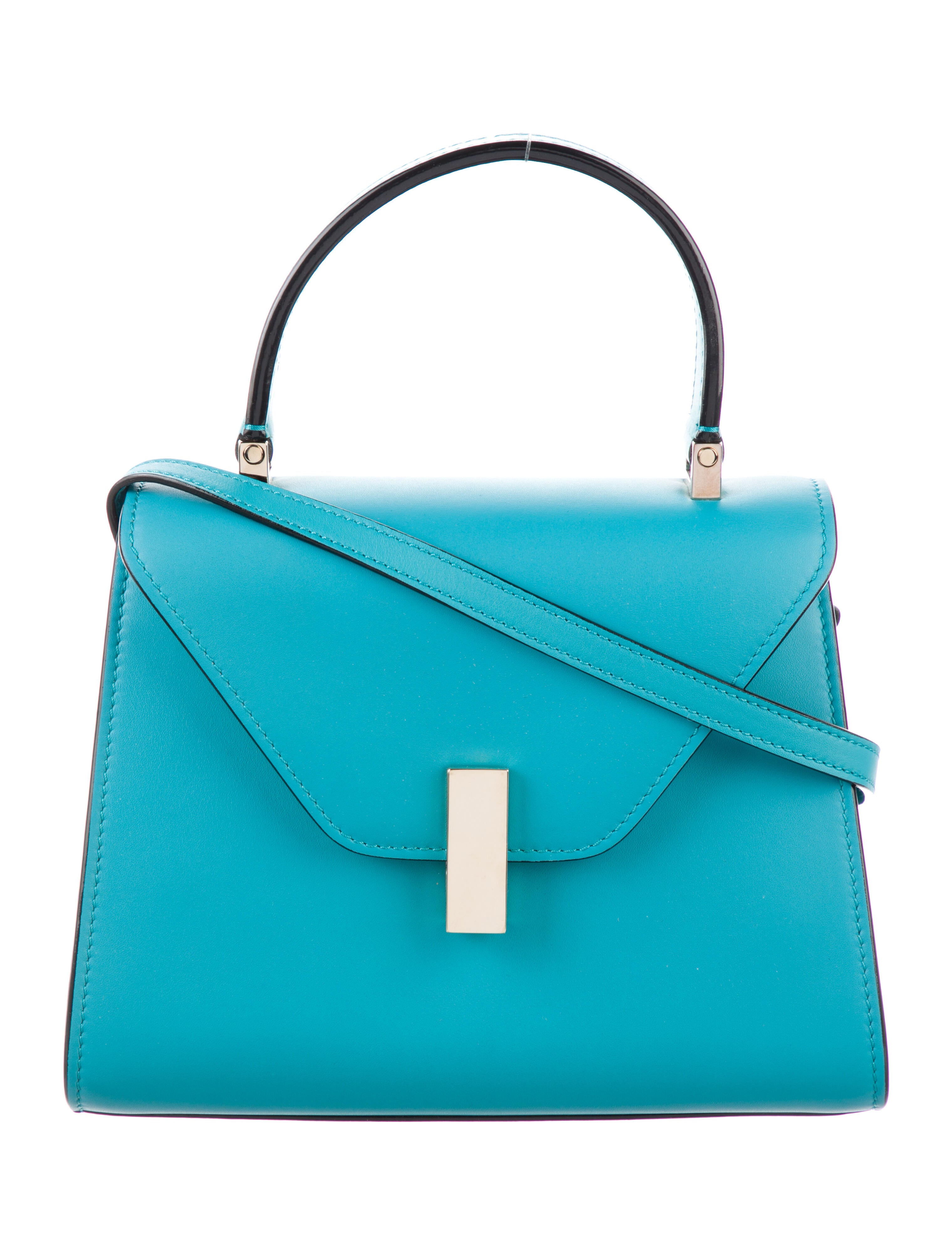 Valextra Leather Crossbody Bag Blue Crossbody Bags, Handbags