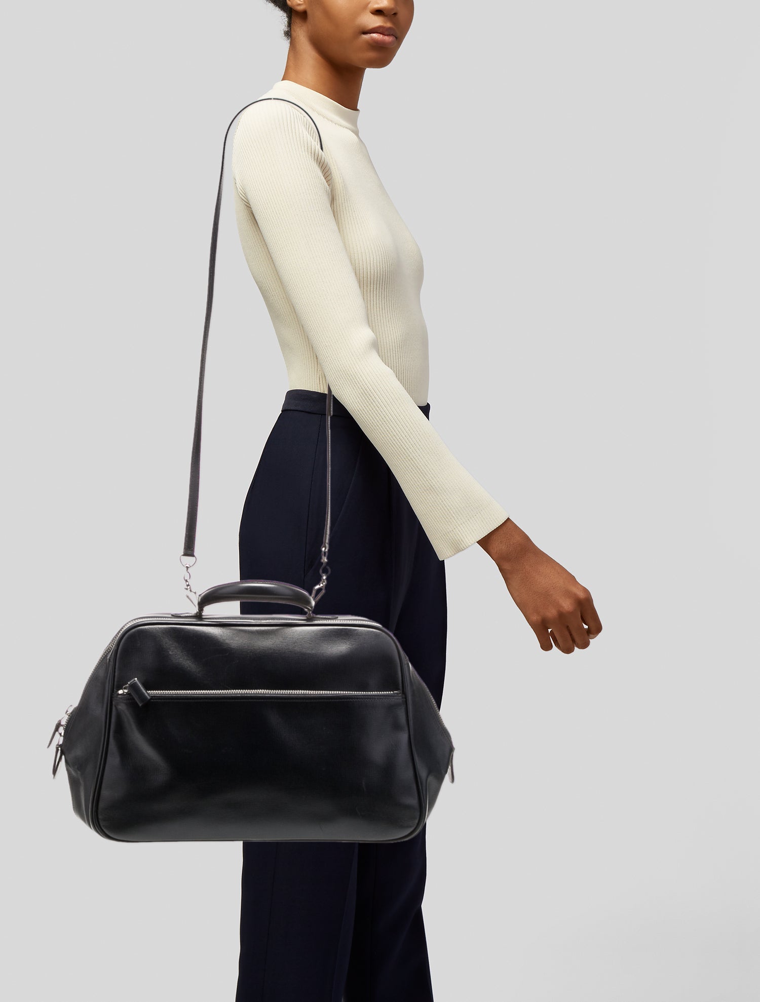 Valextra Leather Shoulder Bag