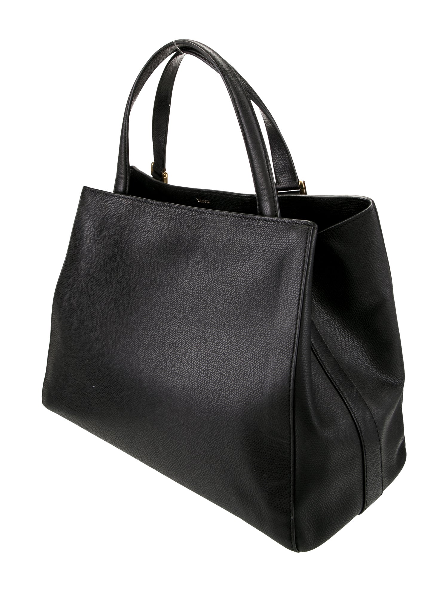 Valextra Leather Top Handle Bag