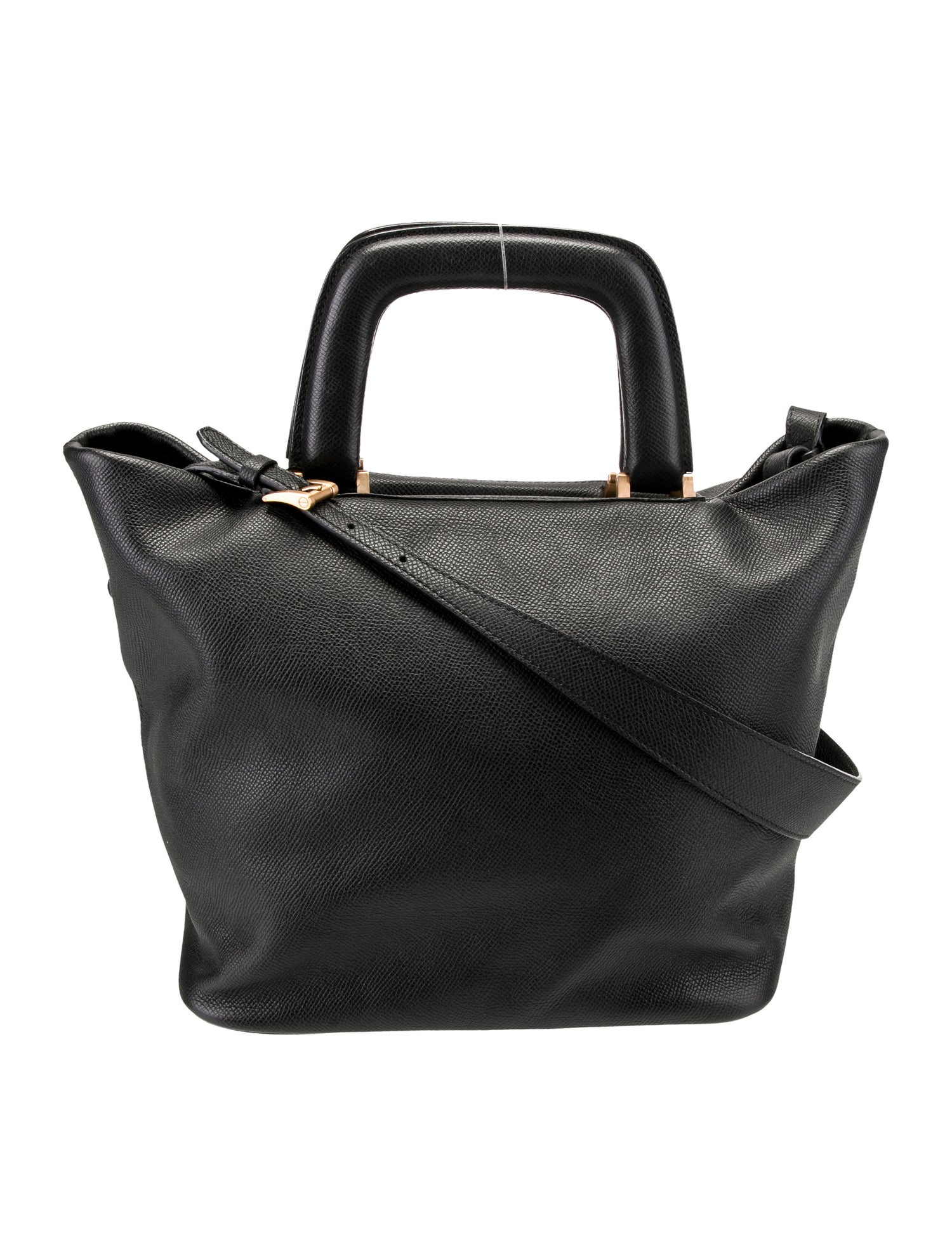 Valextra Leather Top Handle Bag