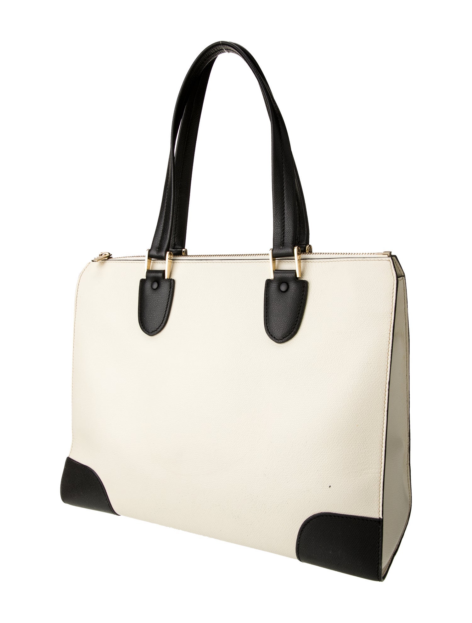 Valextra Leather Top Handle Bag