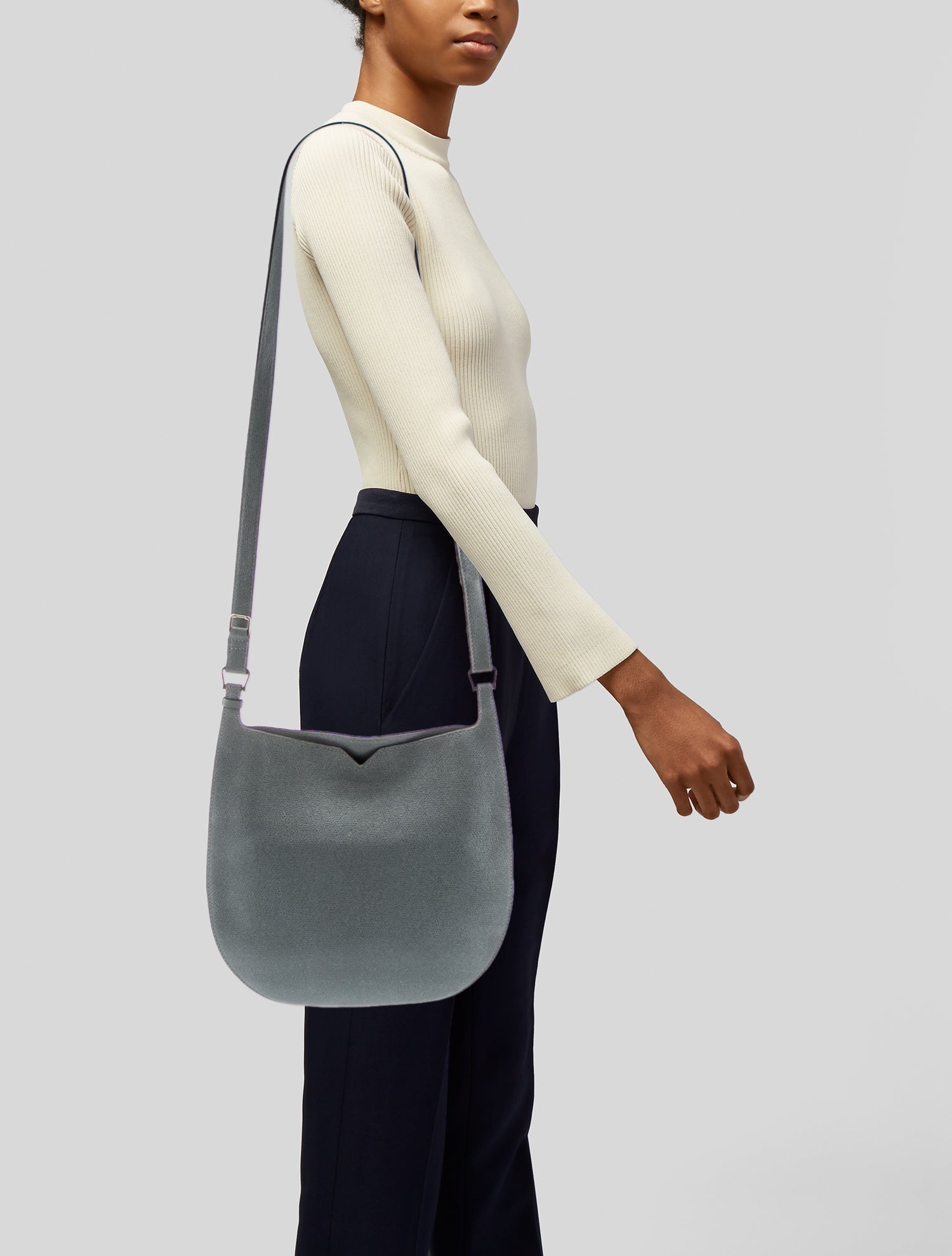 Valextra Leather Messenger Bag