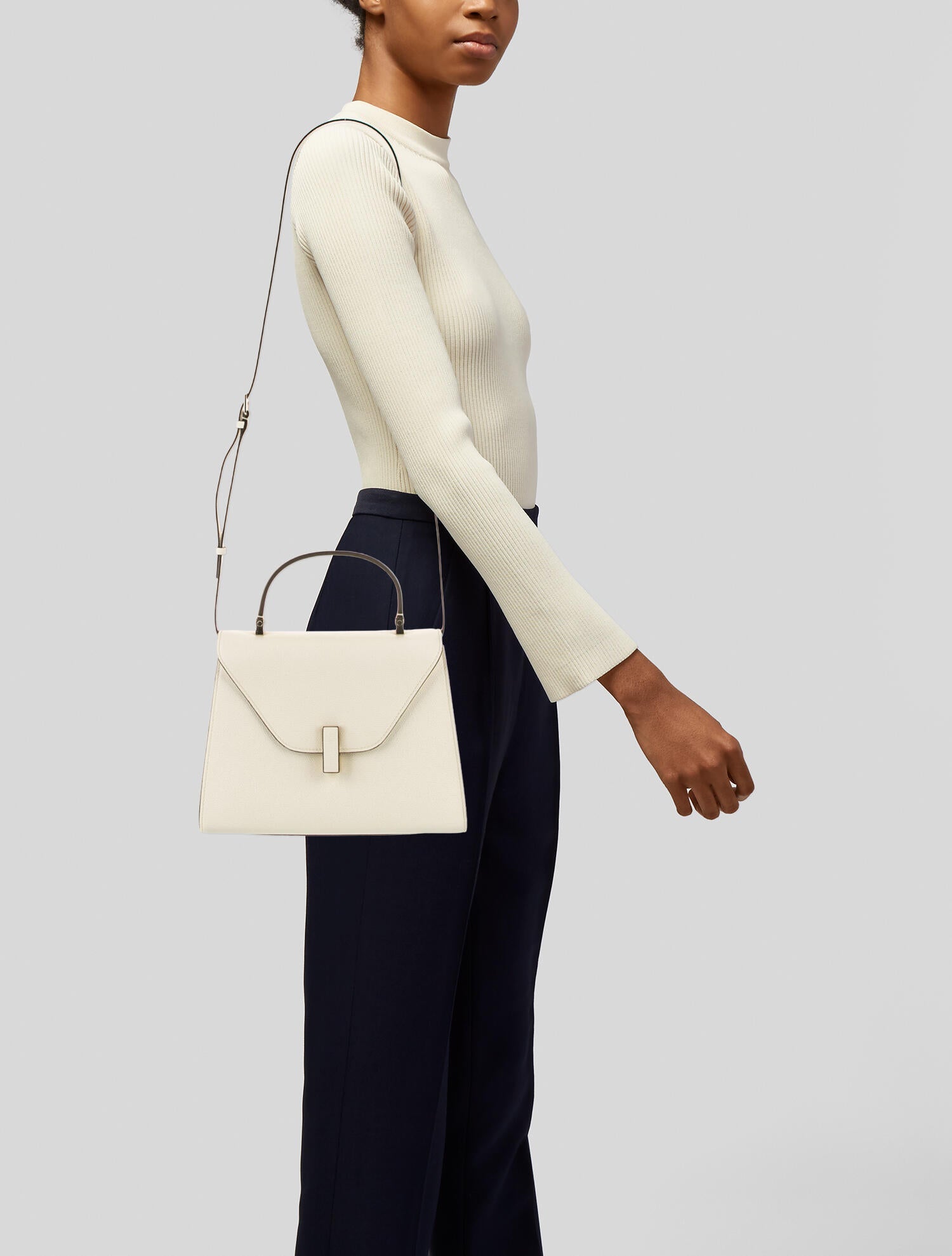 Valextra Leather Top Handle Bag