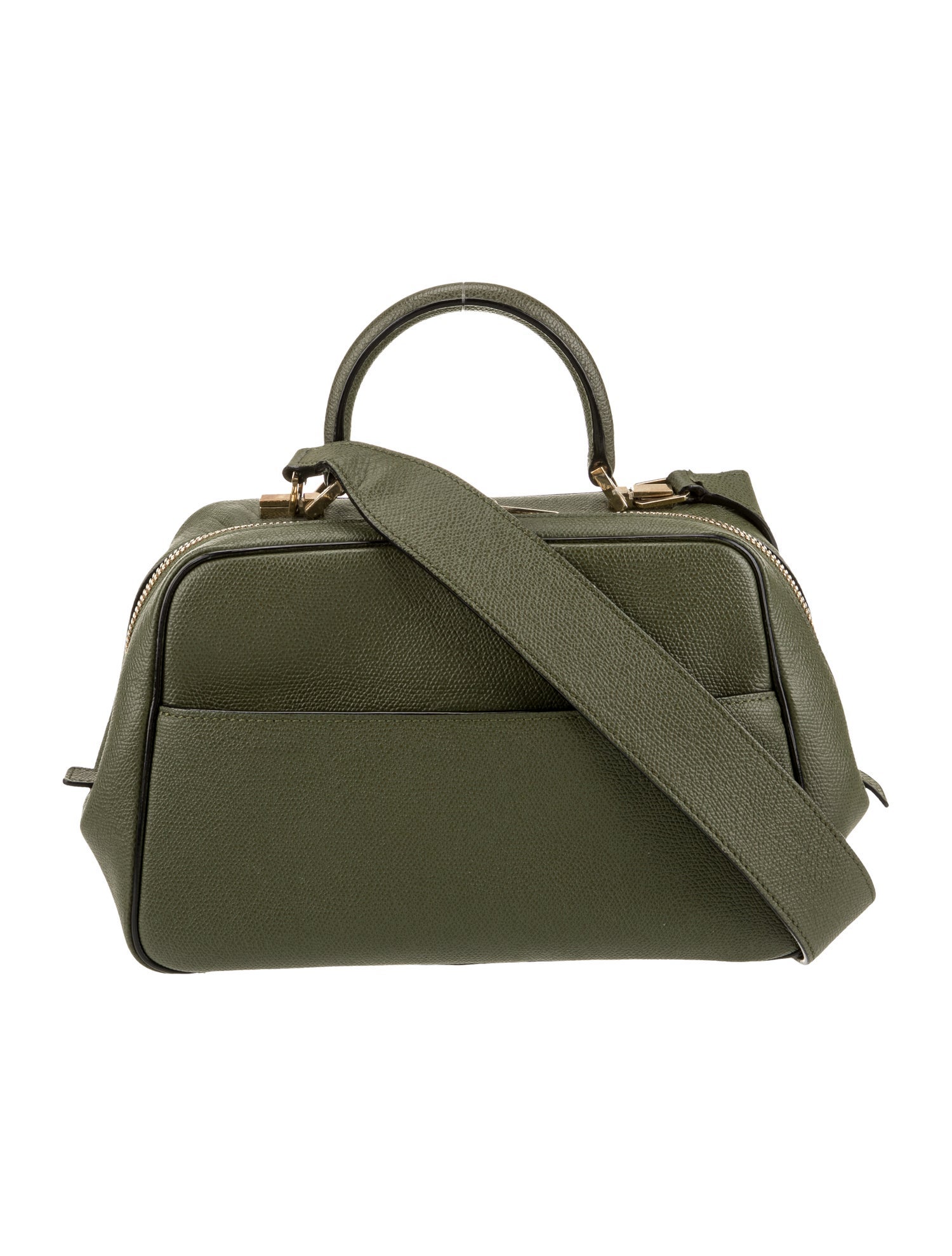 Valextra Leather Top Handle Bag
