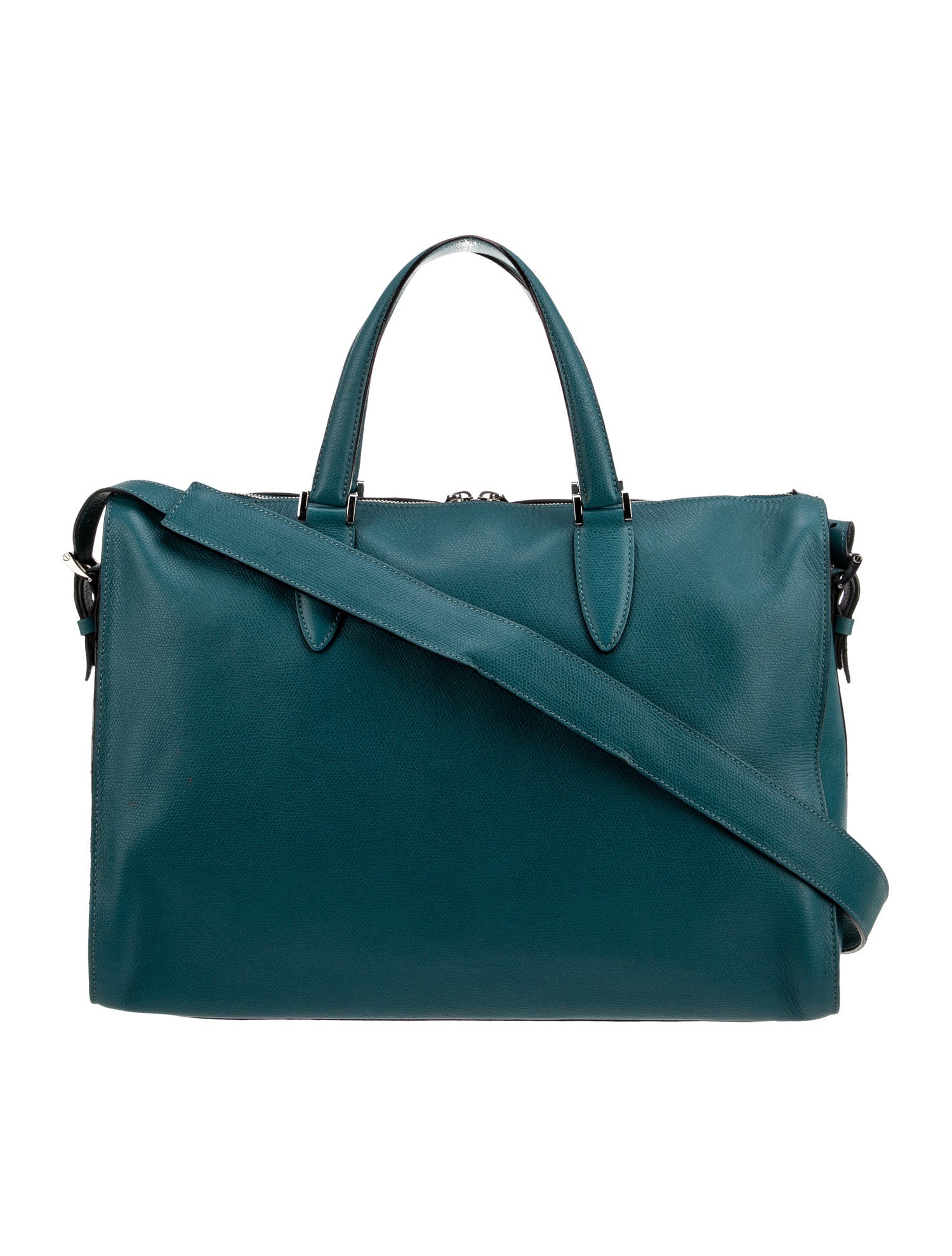 Valextra Leather Top Handle Bag