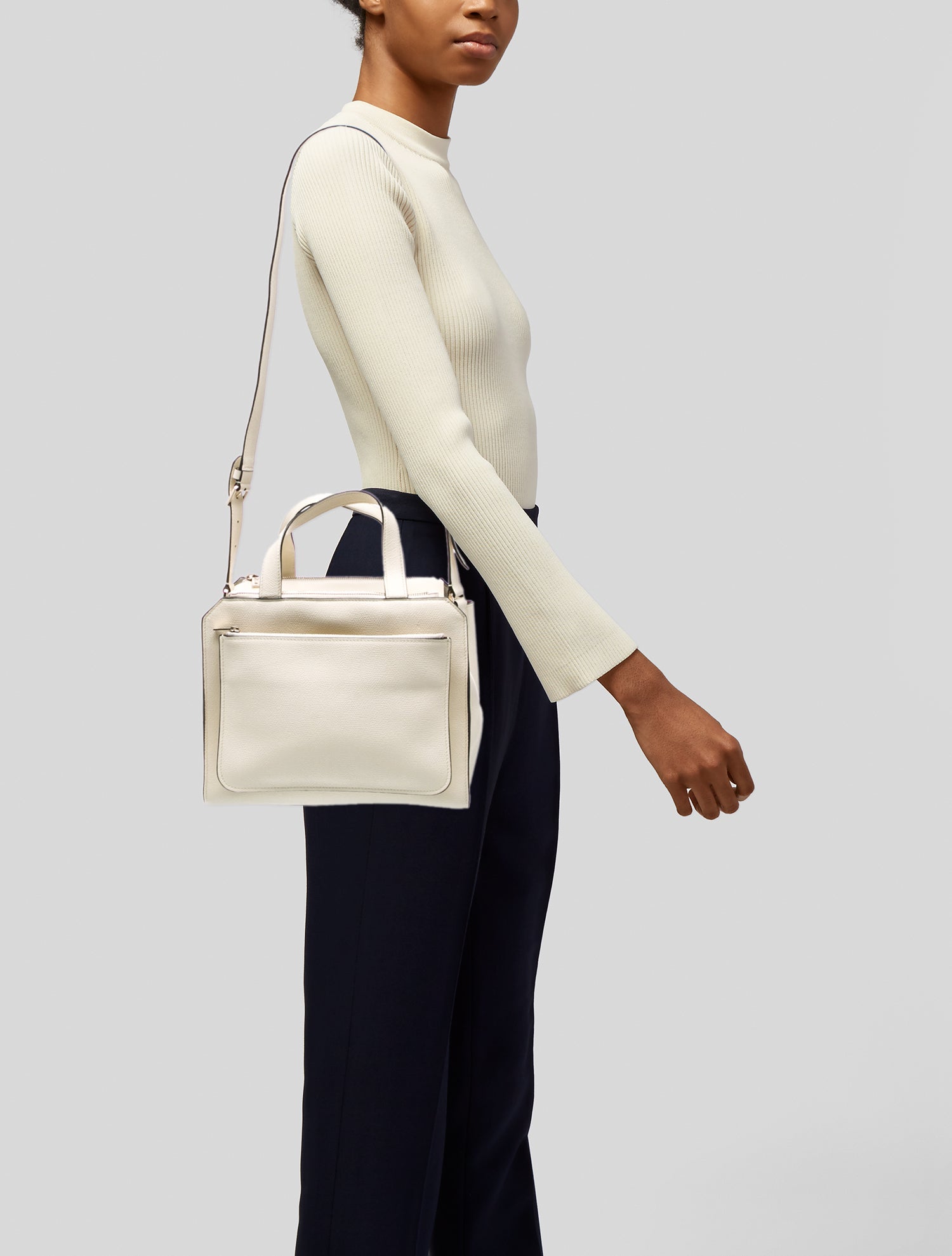 Valextra Leather Shoulder Bag Small