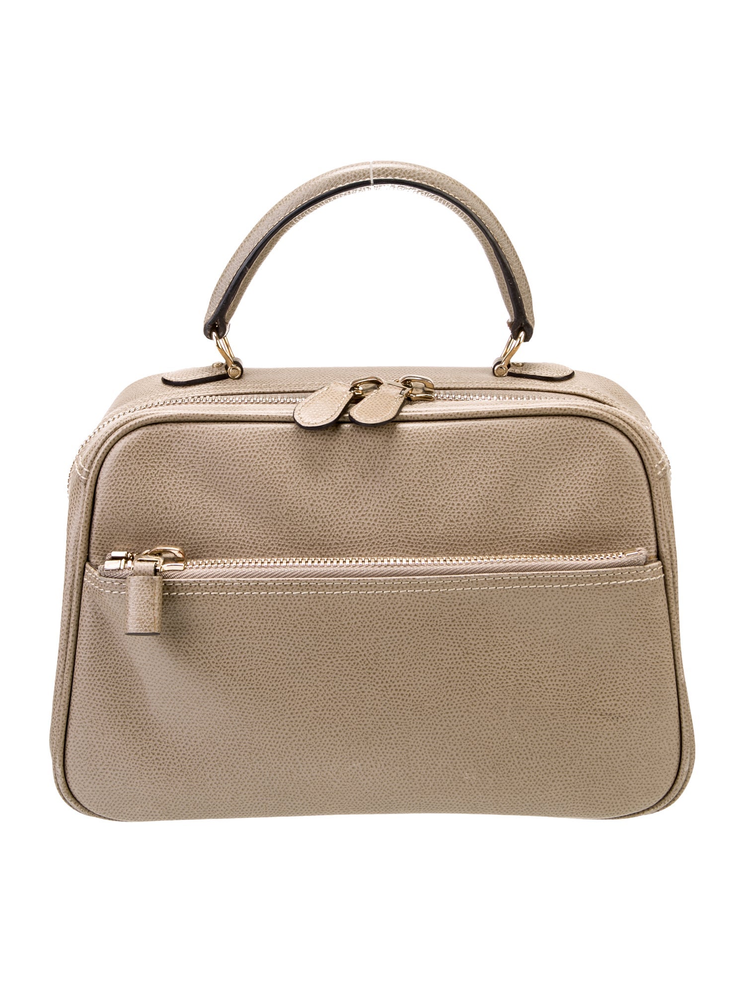 Valextra Leather Top Handle Bag