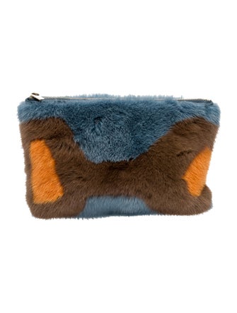 Valextra Faux Fur Clutch