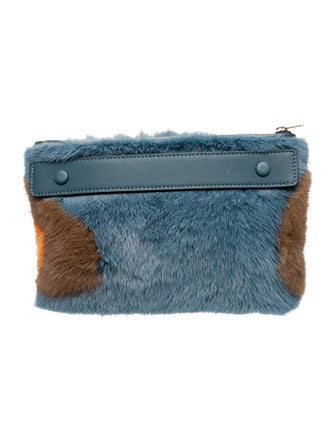 Valextra Faux Fur Clutch
