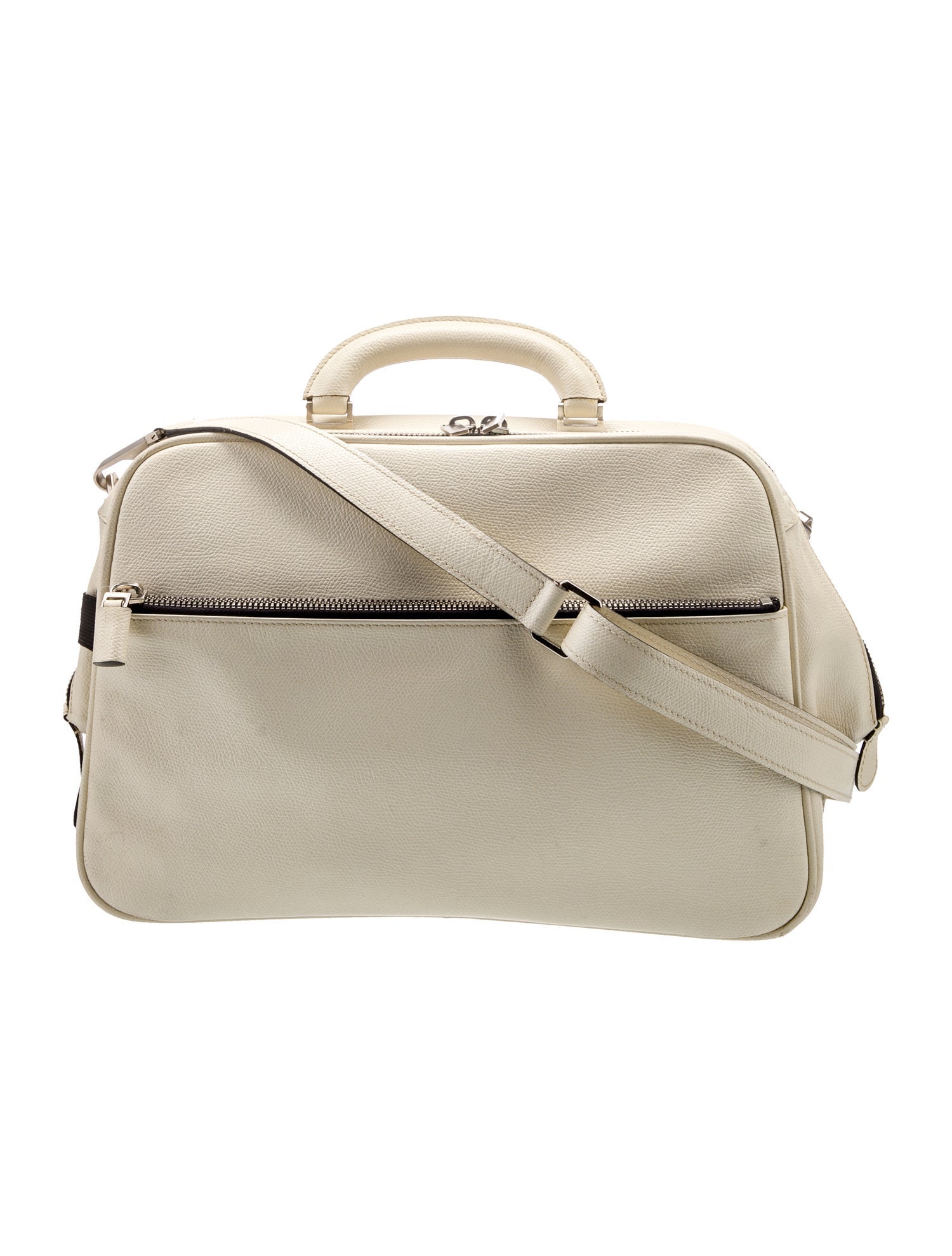 Valextra Leather Messenger Bag