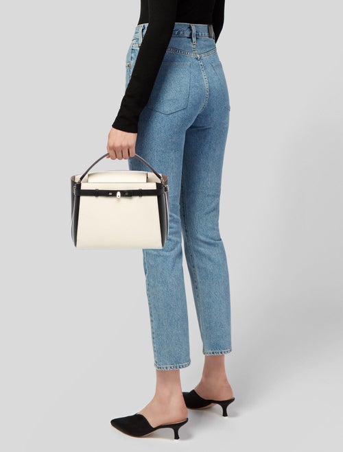 Valextra Leather Top Handle Bag
