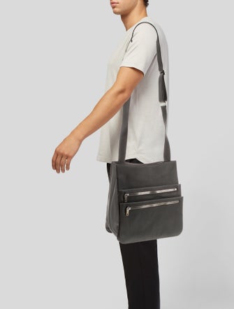 Valextra Leather Messenger Bag