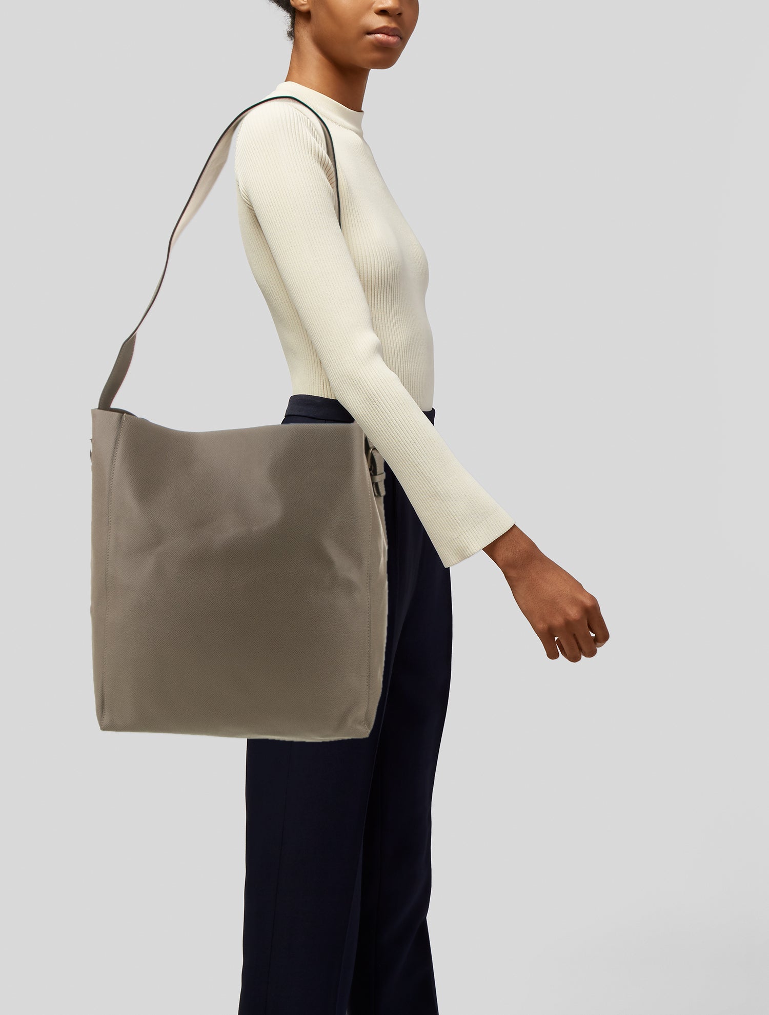 Valextra Leather Messenger Bag