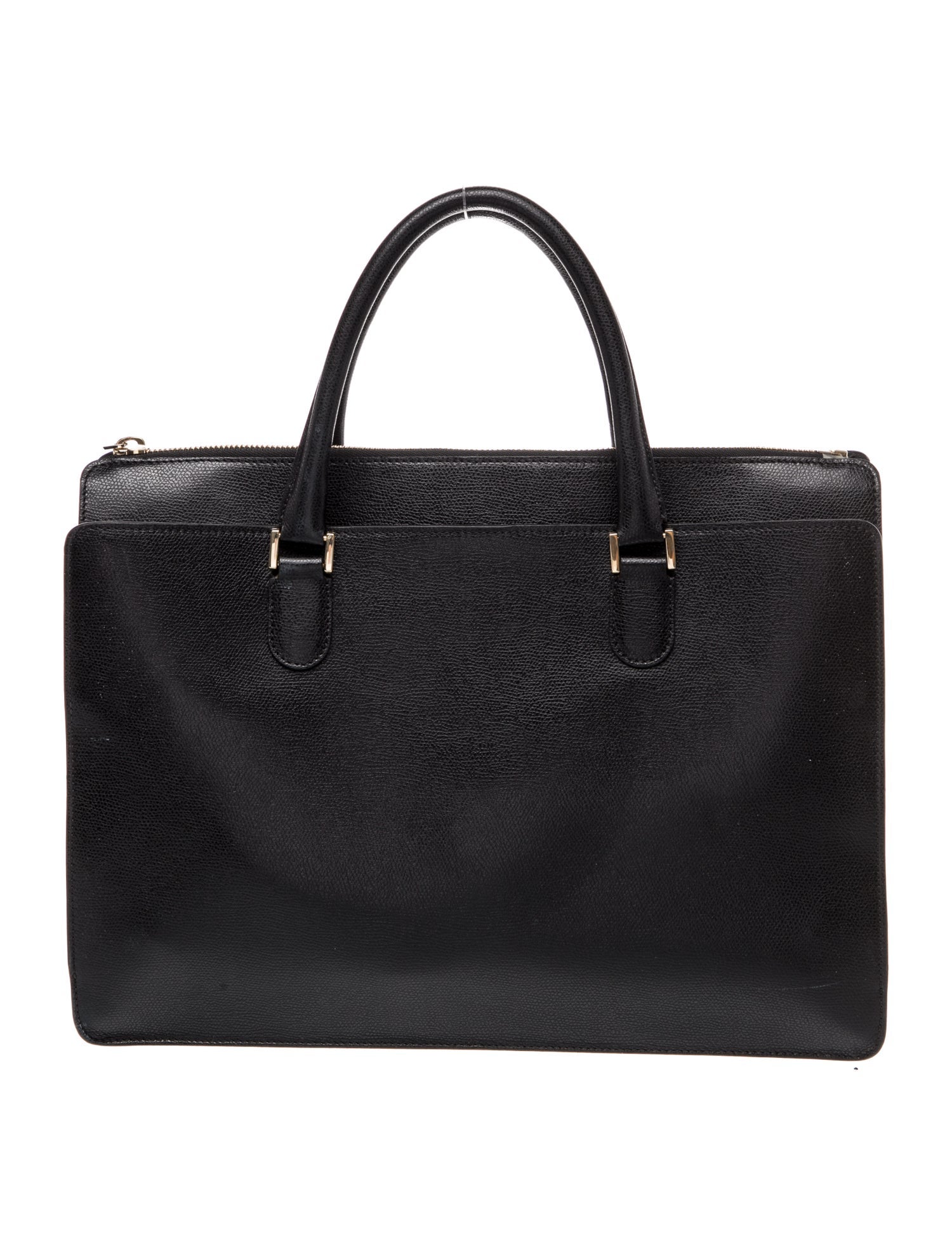Valextra Leather Top Handle Bag