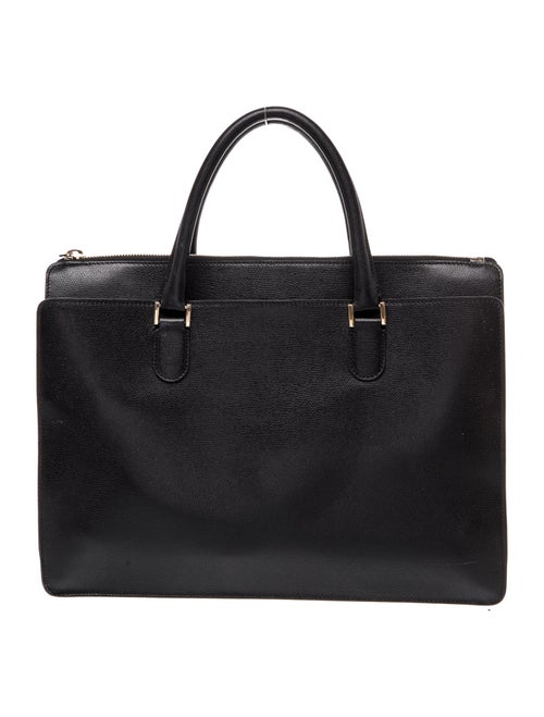 Valextra Leather Top Handle Bag