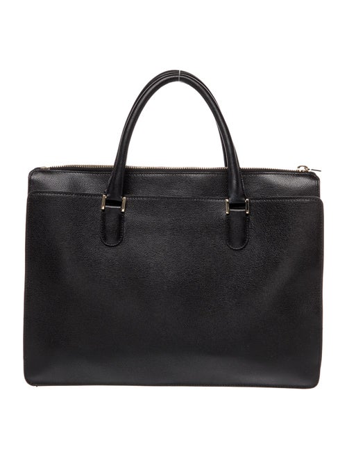 Valextra Leather Top Handle Bag