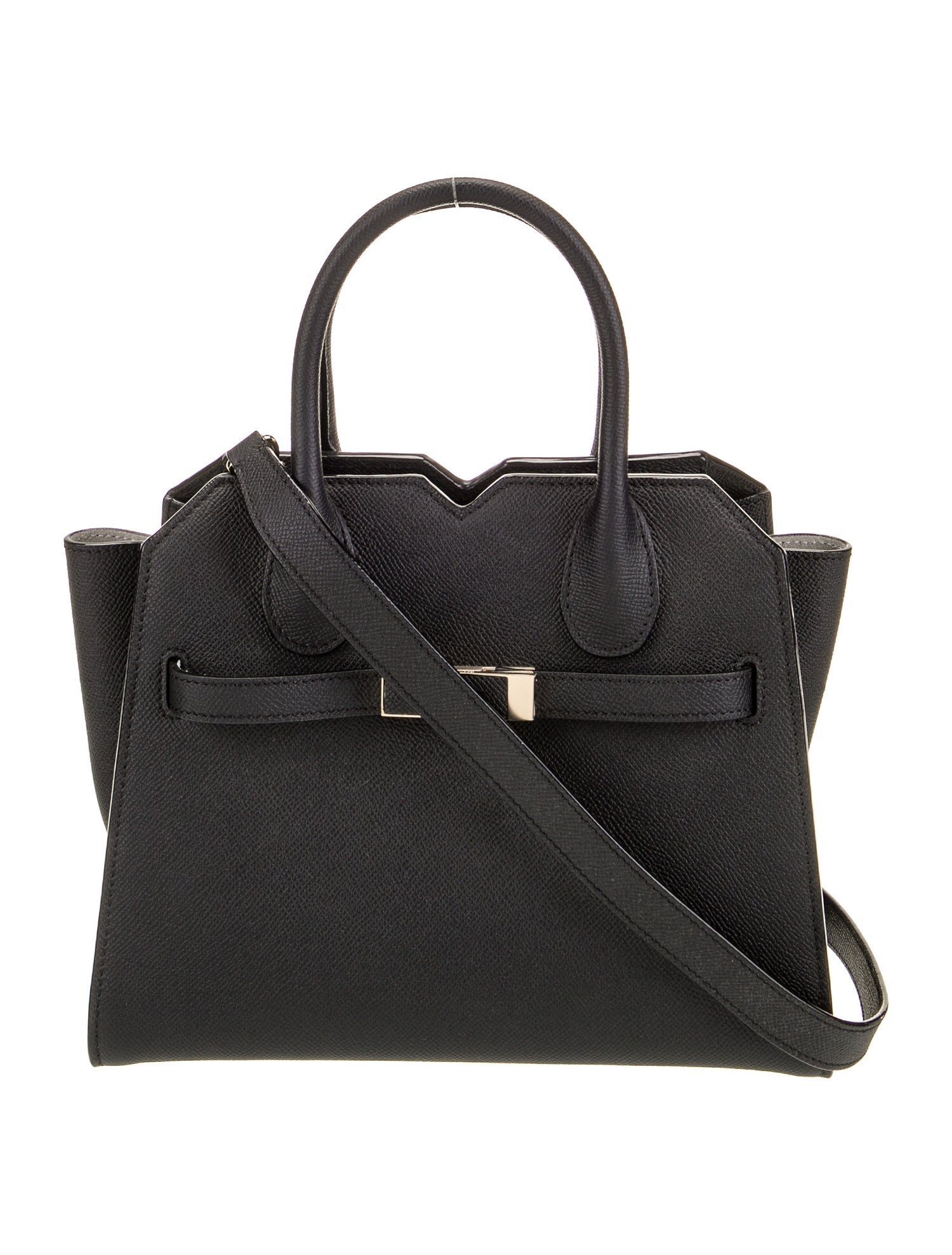 Valextra Calf Leather Top Handle Bag