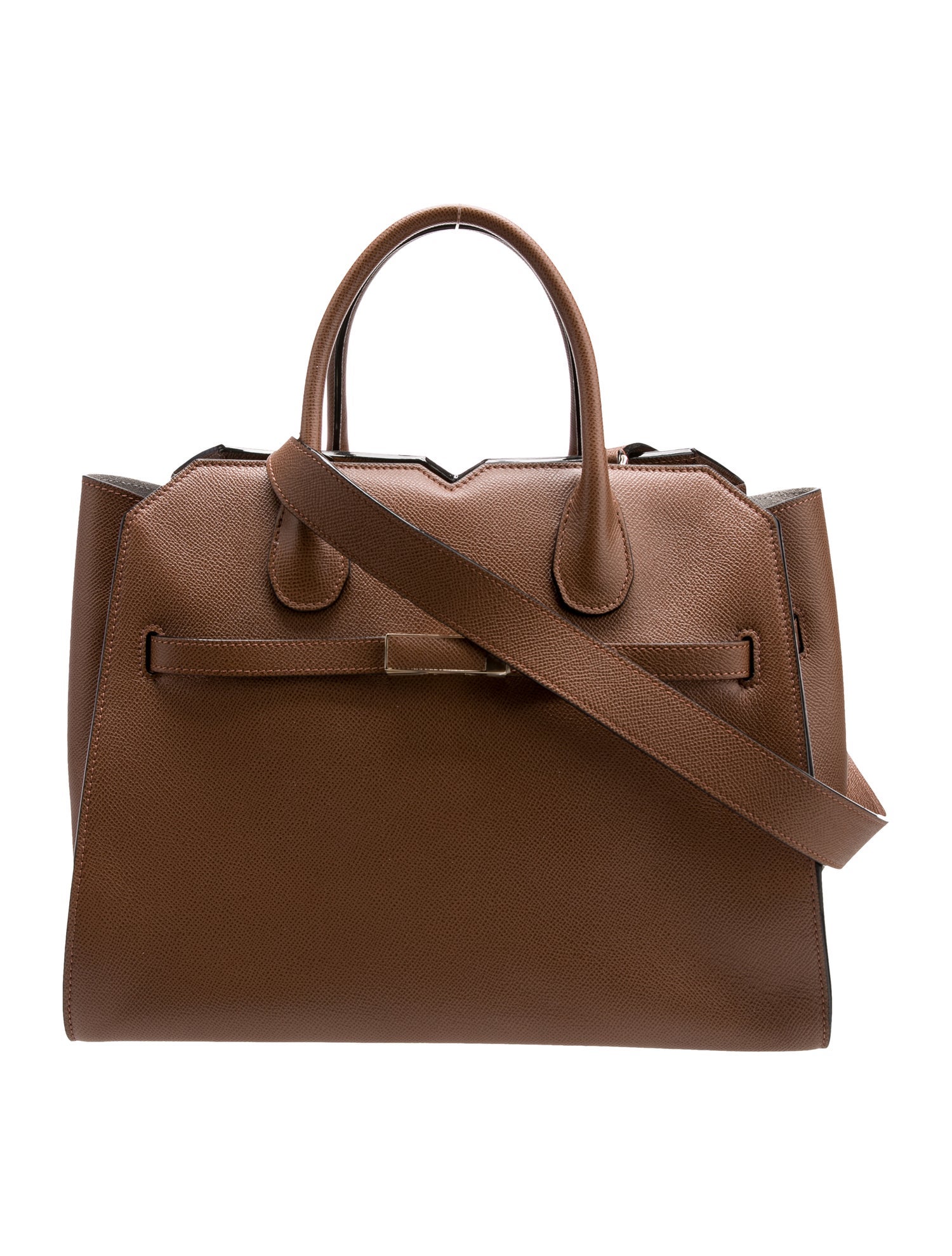 Valextra Leather Top Handle Bag