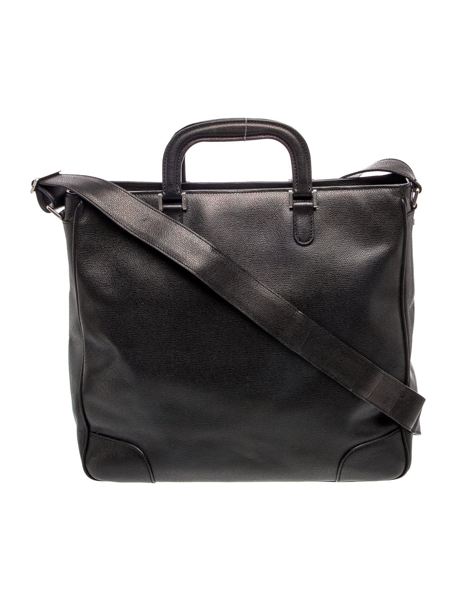 Valextra Leather Top Handle Bag