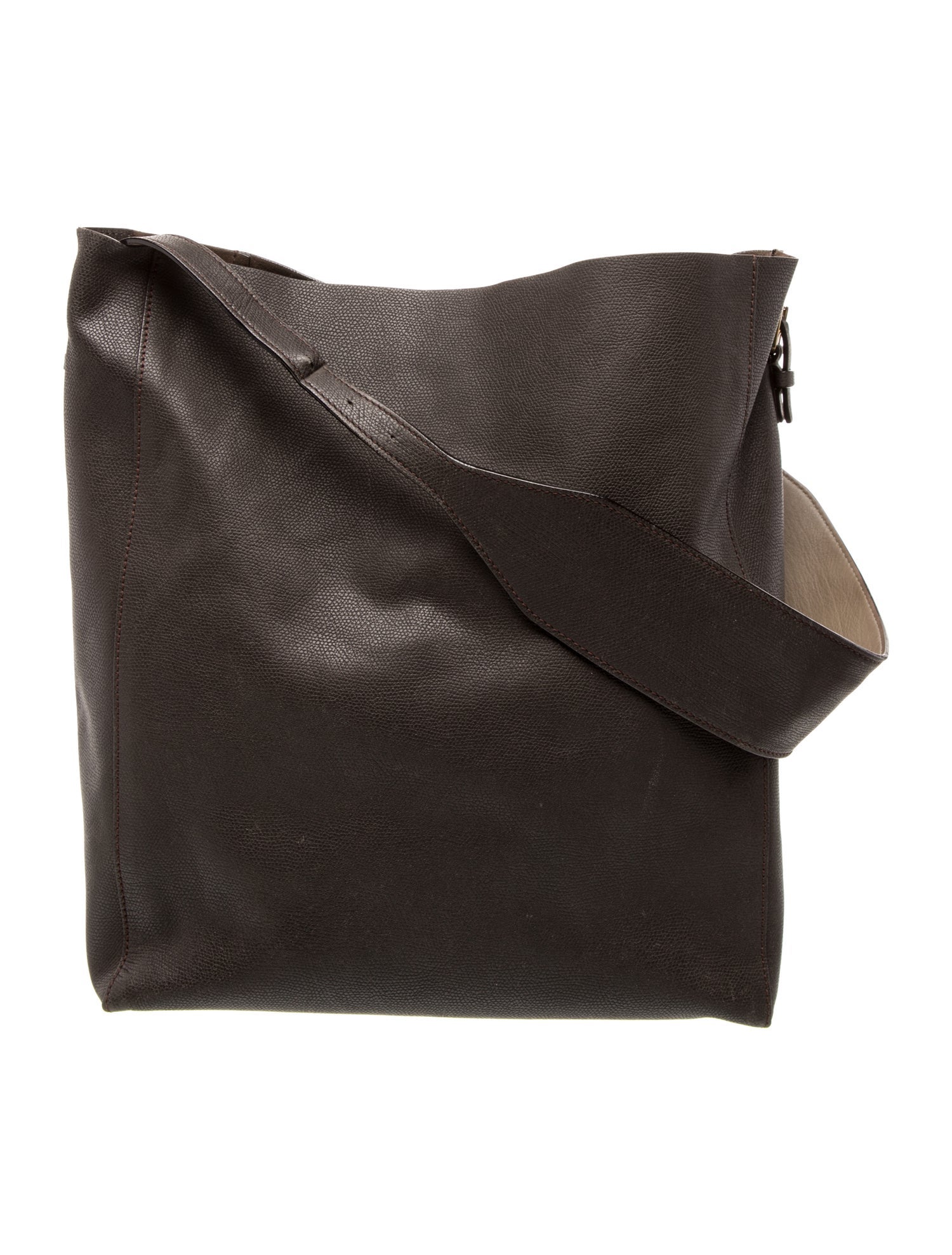Valextra Leather Messenger Bag