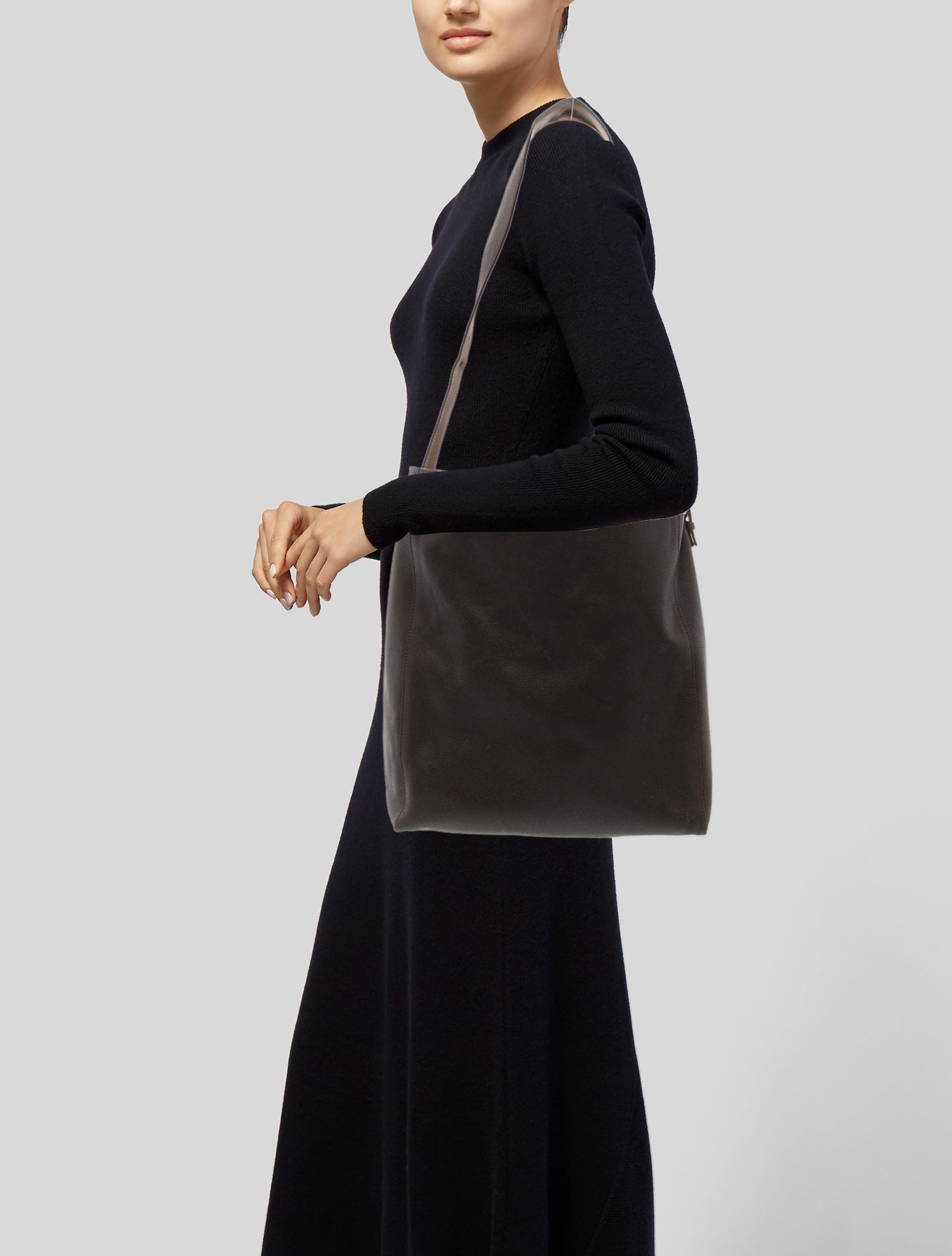 Valextra Leather Messenger Bag