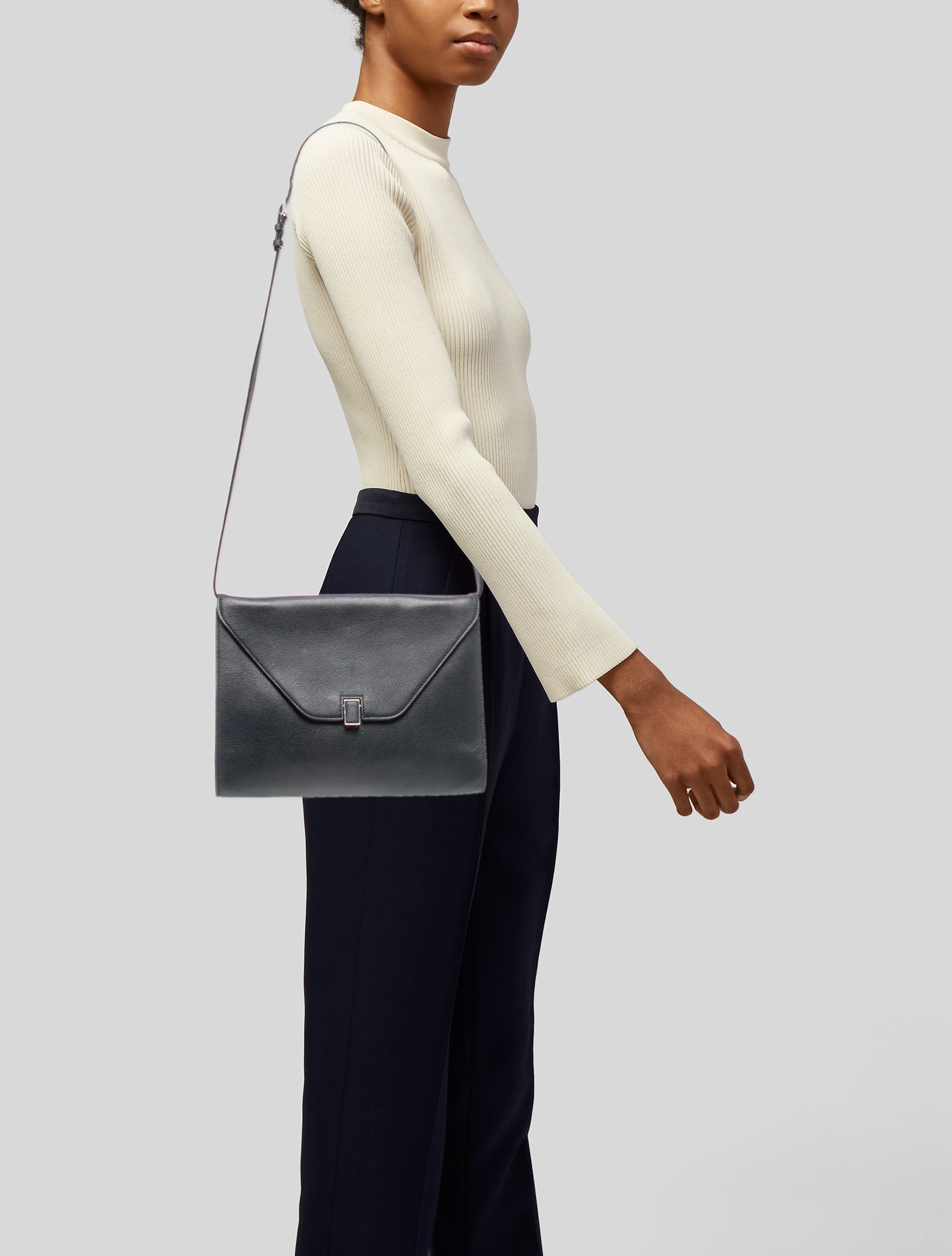 Valextra Saffiano Leather Messenger Bag