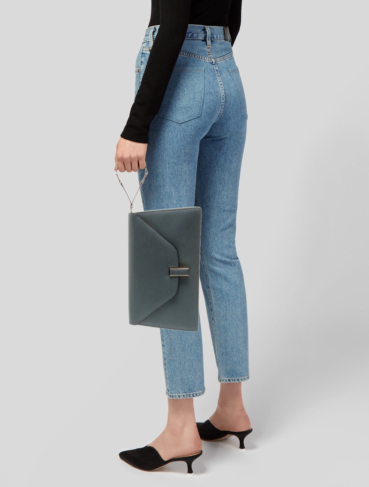 Valextra Leather Clutch