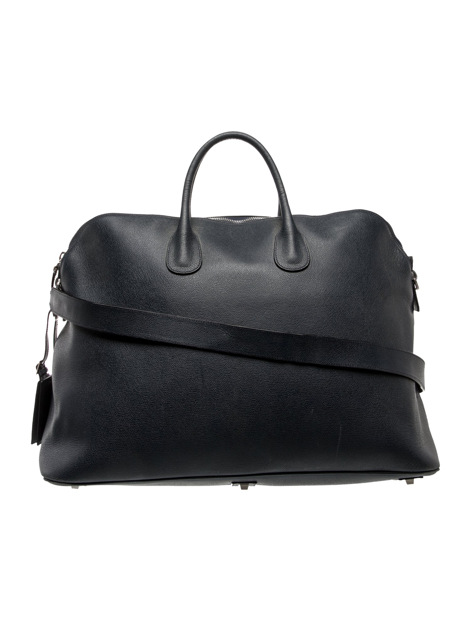 Valextra Leather Weekender Bag