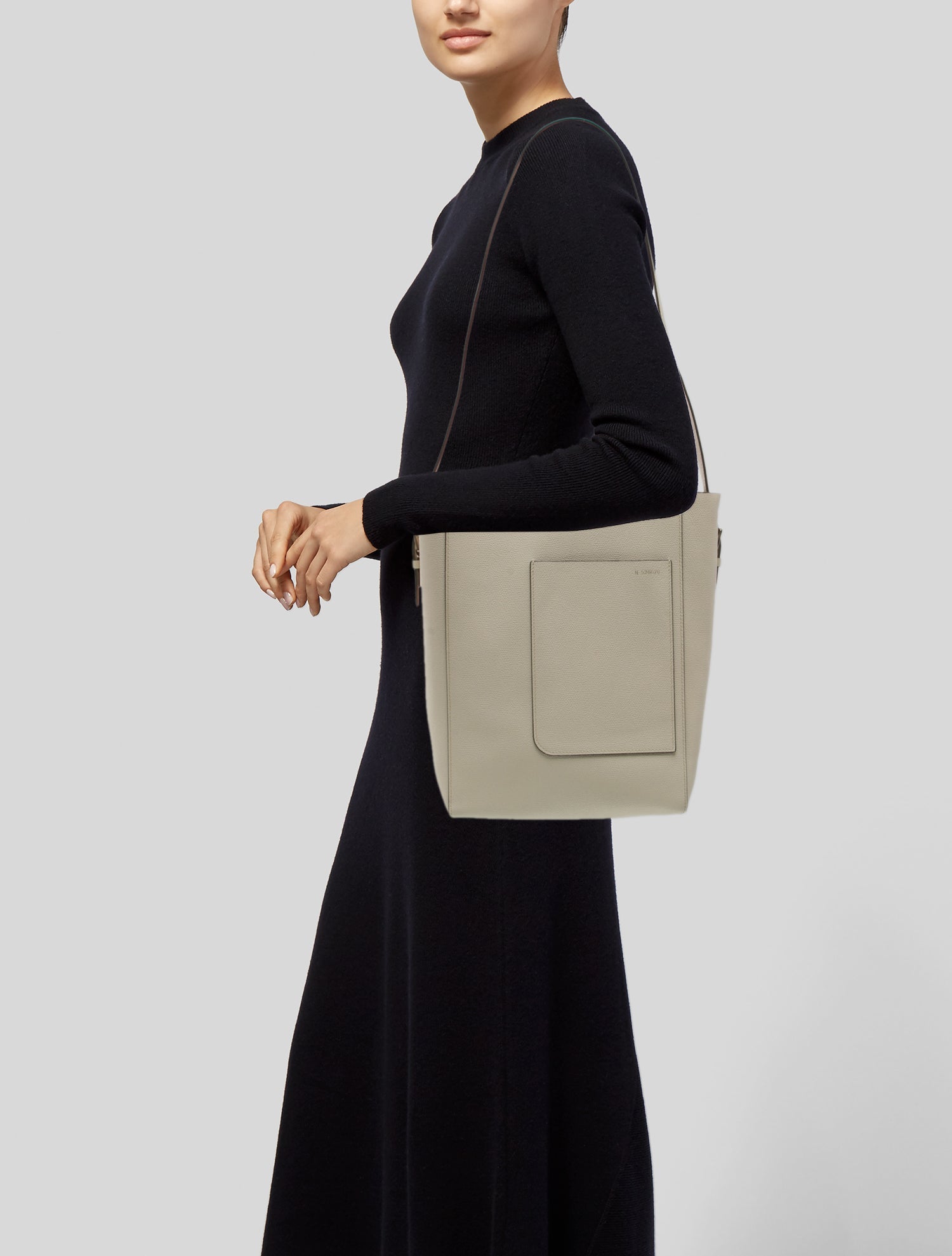 Valextra Leather Bucket Bag