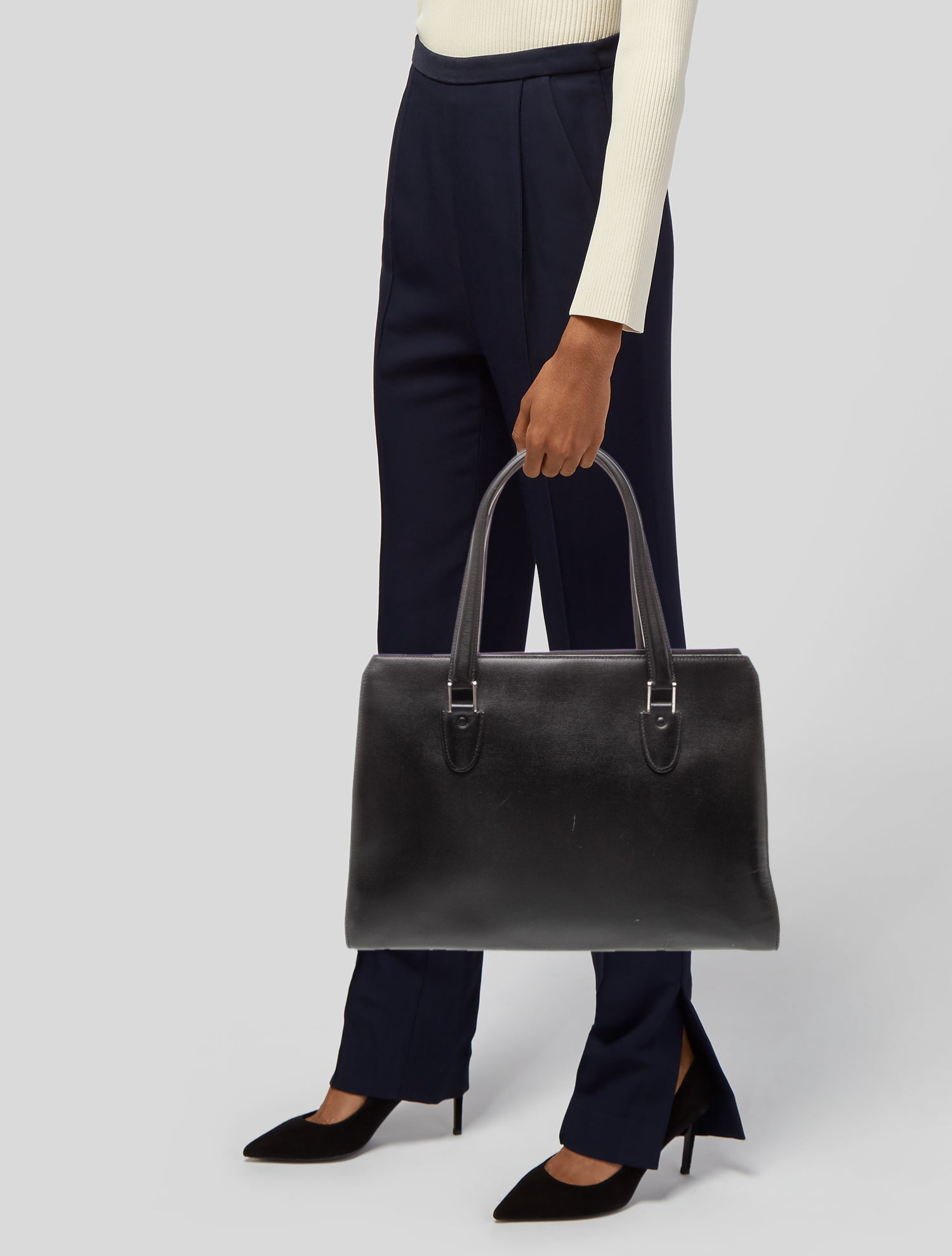 Valextra Leather Shoulder Bag