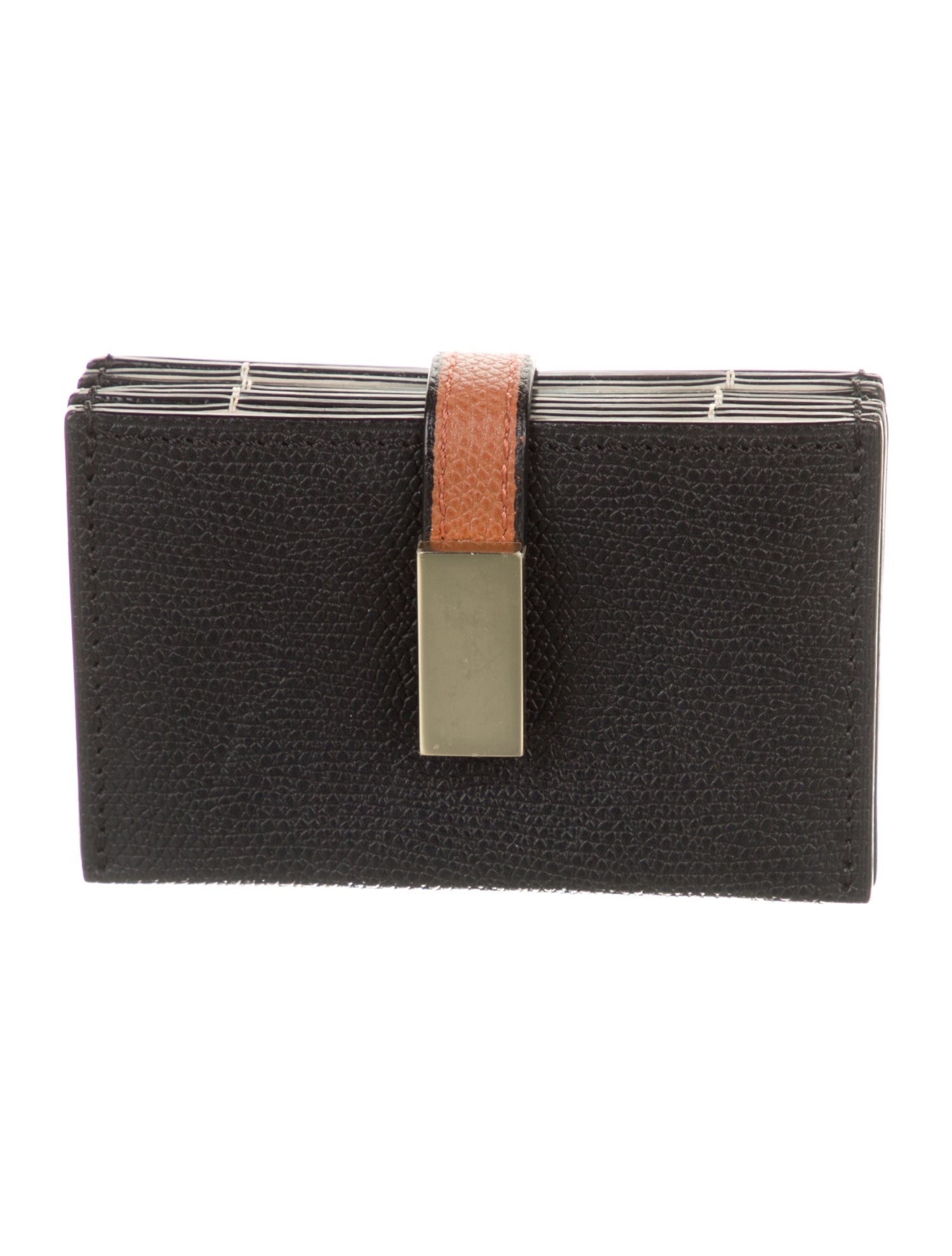 Valextra Accordion Card Case Leather French Purse