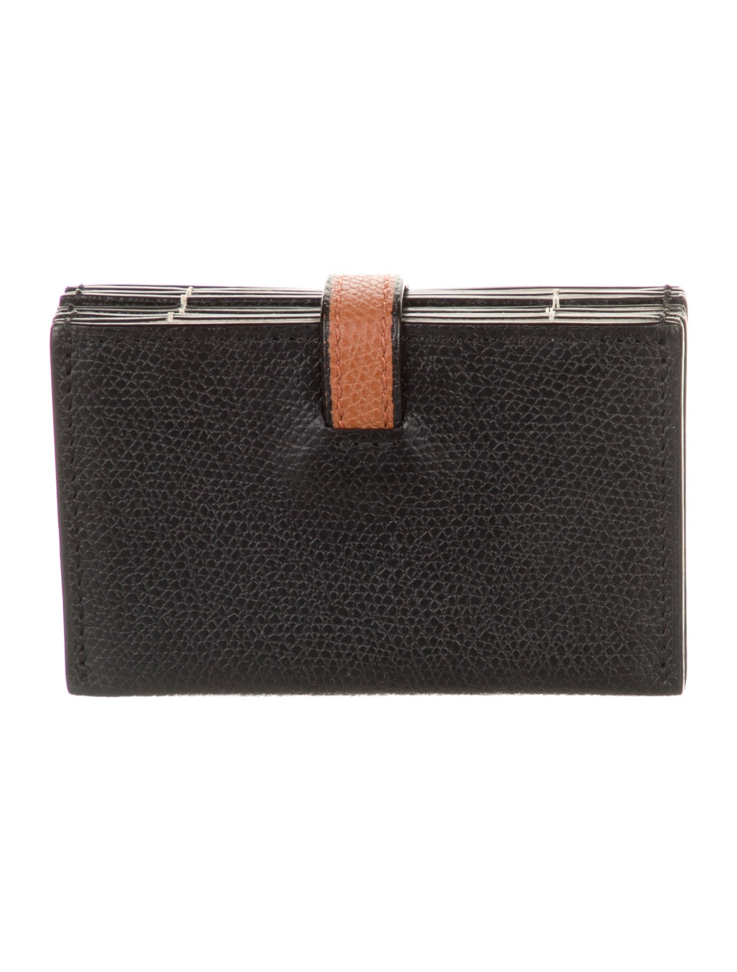 Valextra Accordion Card Case Leather French Purse