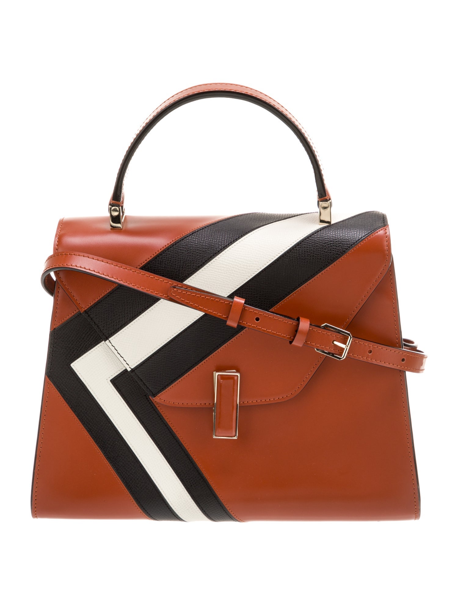 Valextra Leather Top Handle Bag