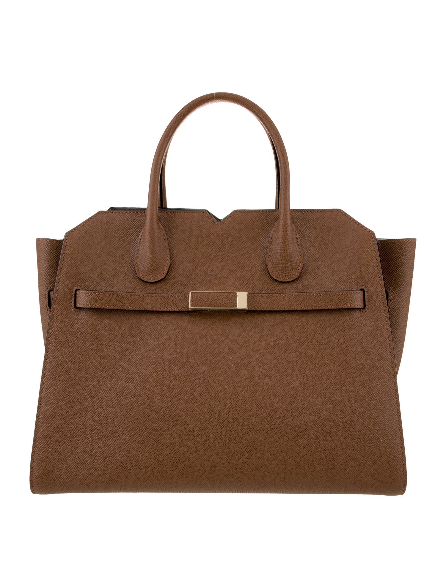 Valextra Leather Top Handle Bag