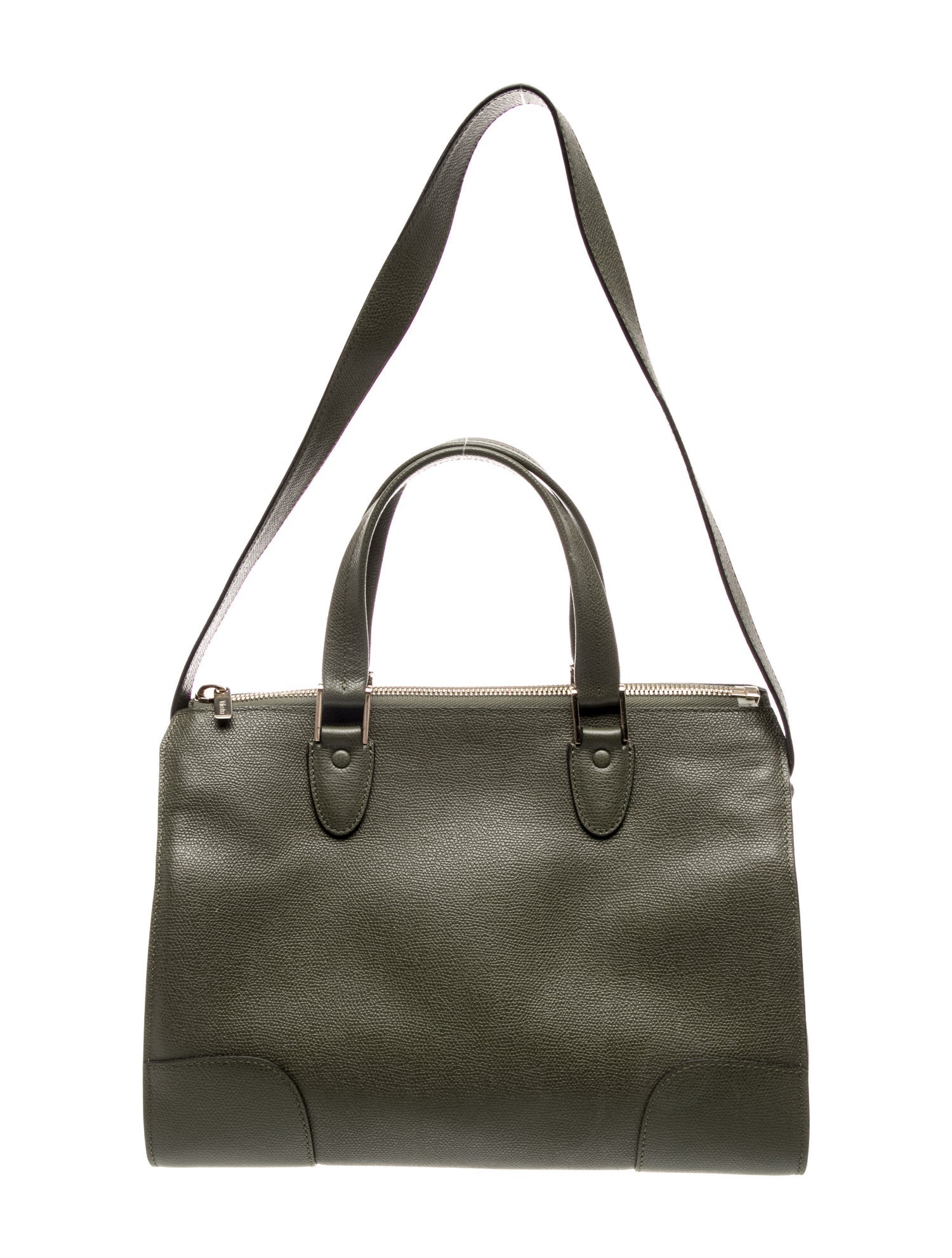 Valextra Leather Top Handle Bag