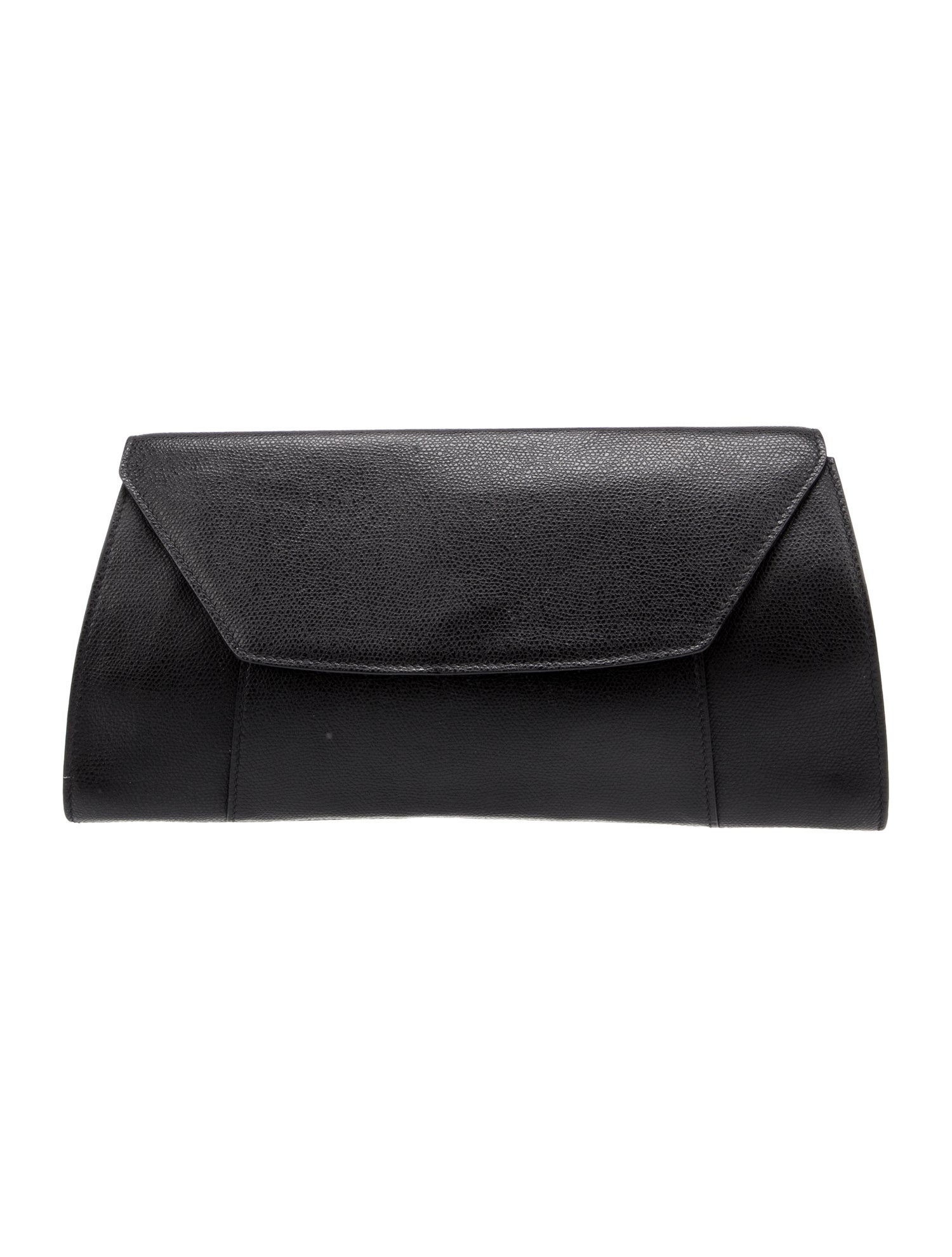 Valextra Embossed Leather Clutch