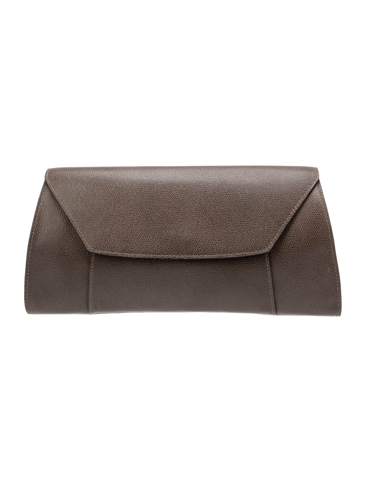 Valextra Embossed Leather Clutch