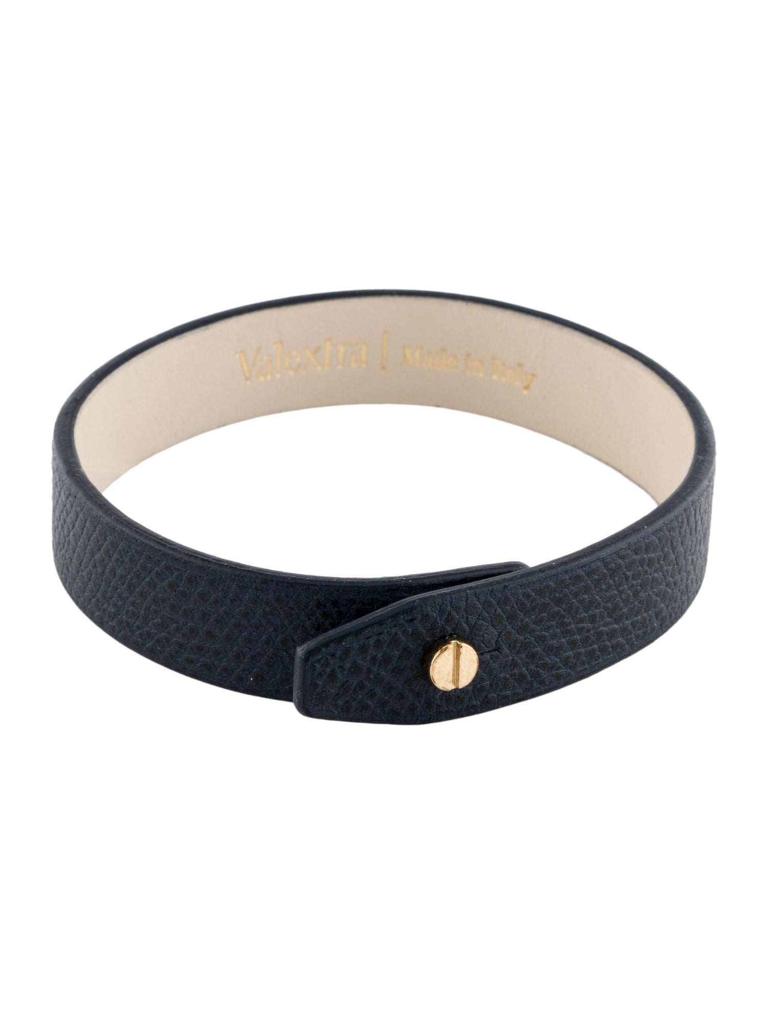 Valextra Leather Wrap Bracelet